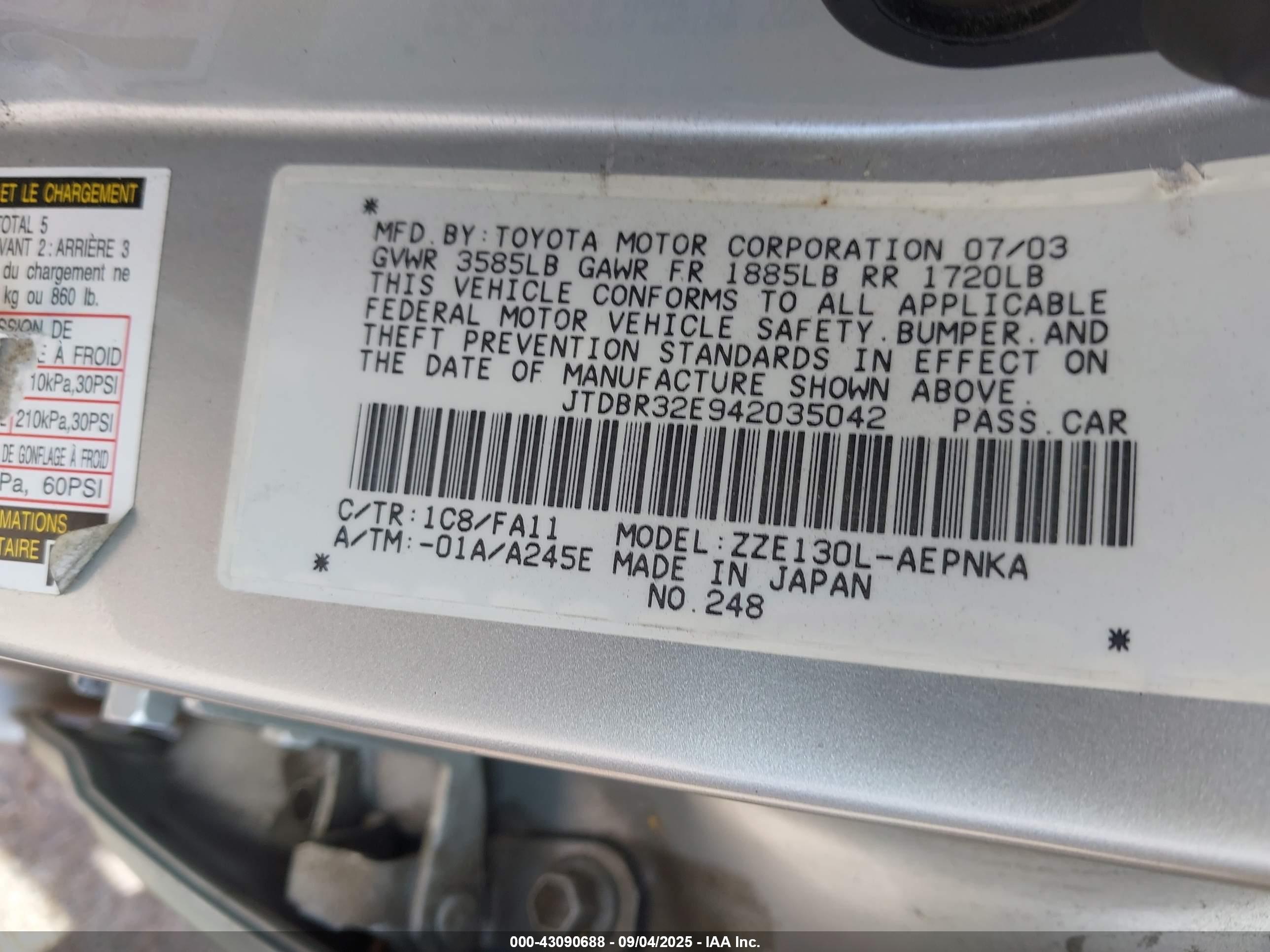 TOYOTA COROLLA image 9