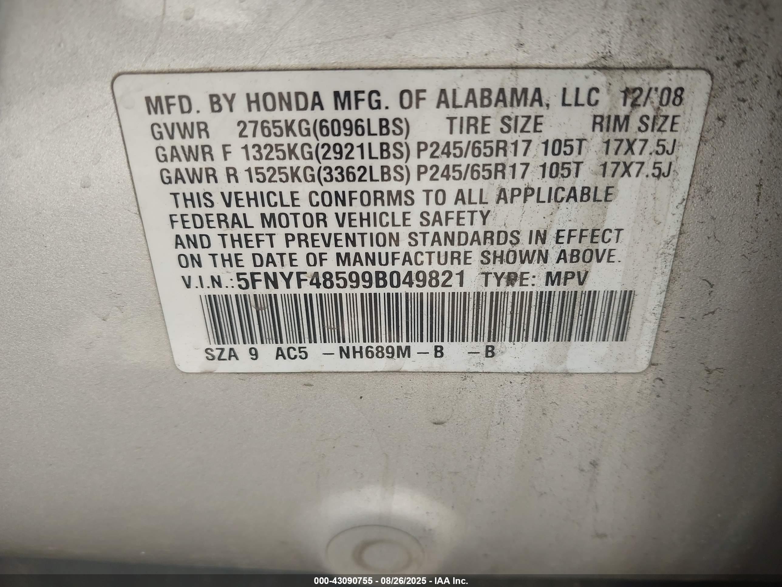 HONDA PILOT image 9
