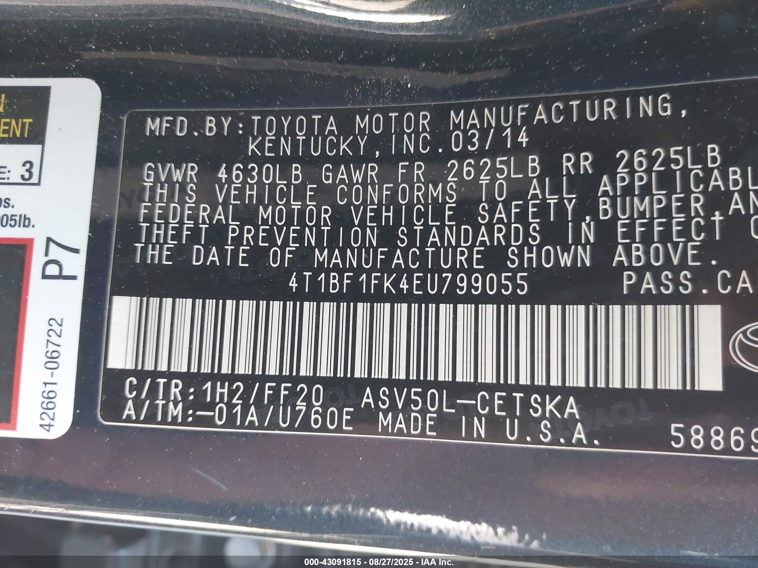 TOYOTA CAMRY image 9