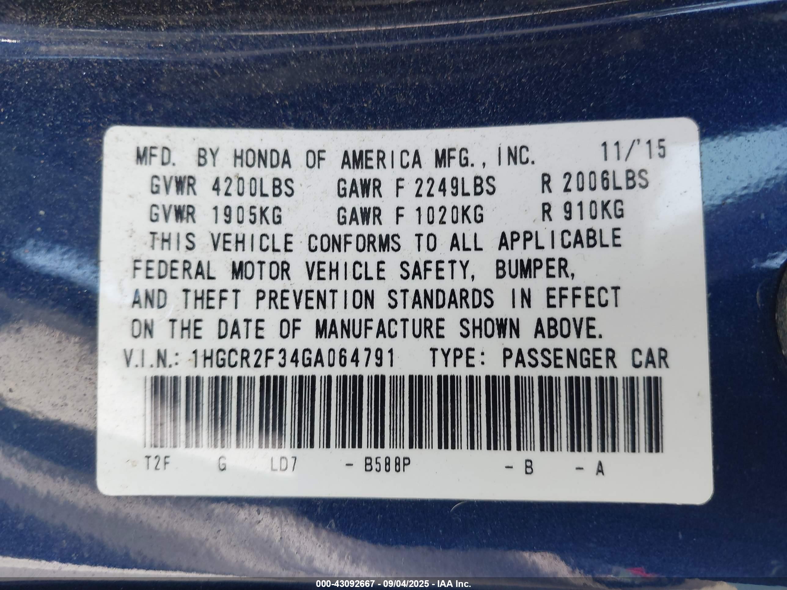 HONDA ACCORD image 9