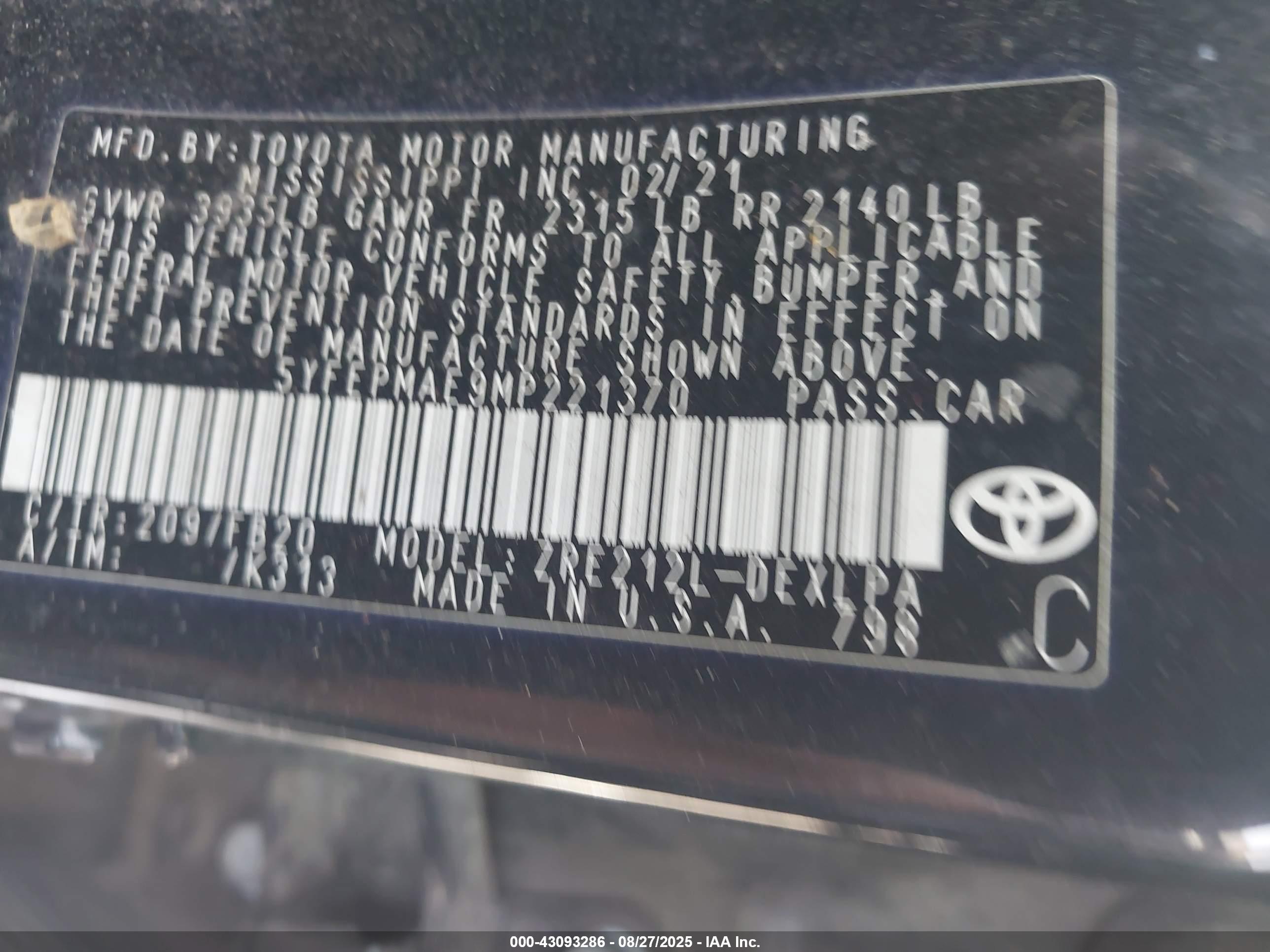 TOYOTA COROLLA image 9