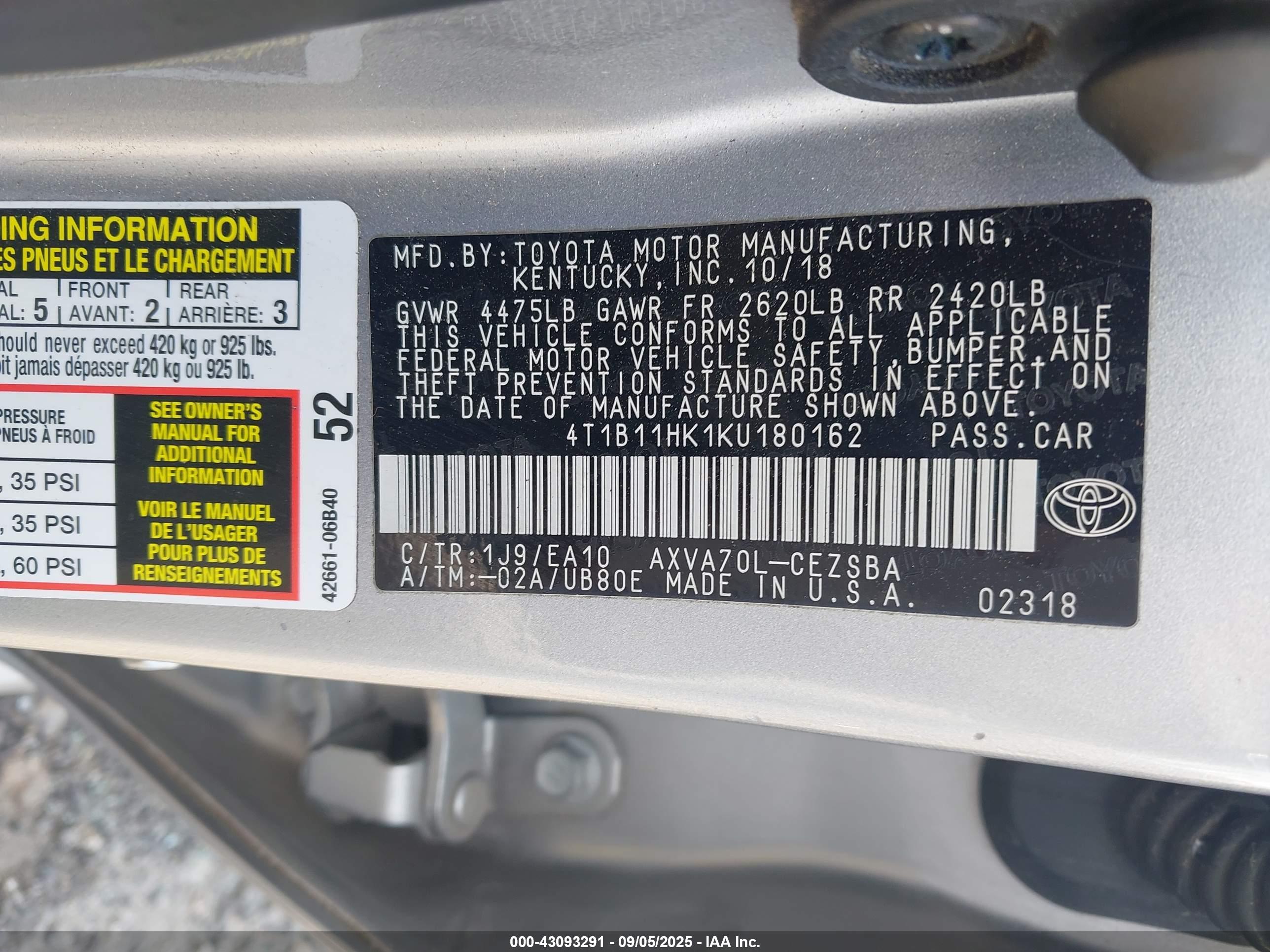 TOYOTA CAMRY image 9