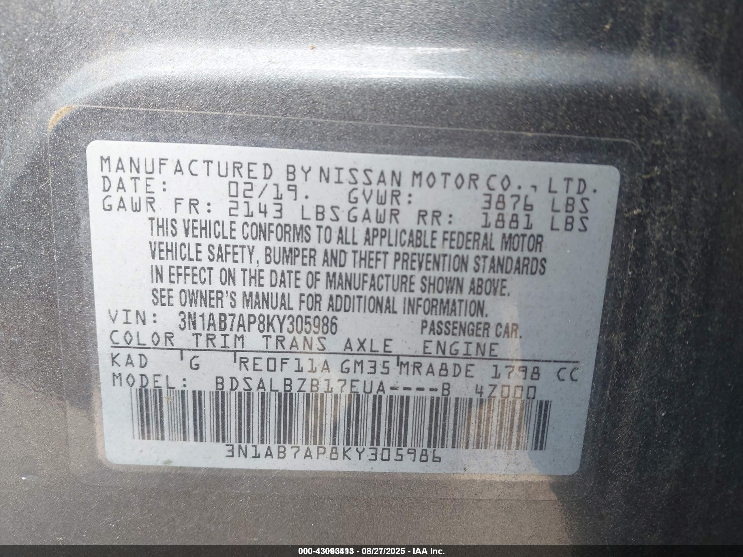 NISSAN SENTRA image 9