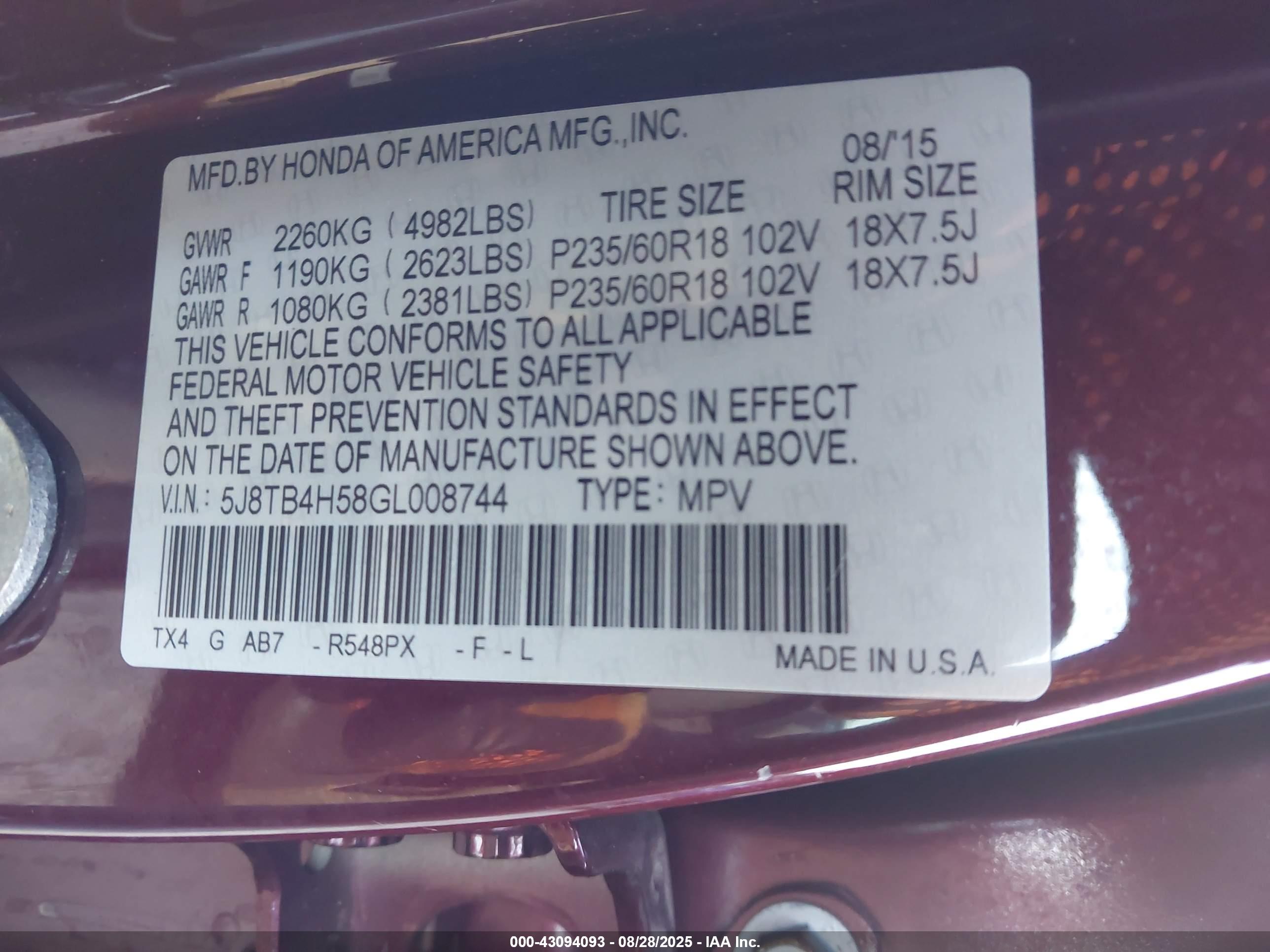 ACURA RDX image 9