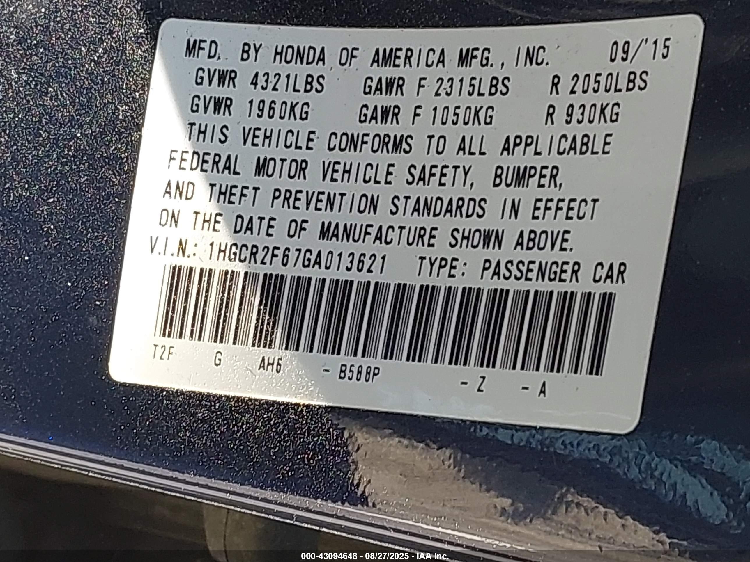 HONDA ACCORD image 9
