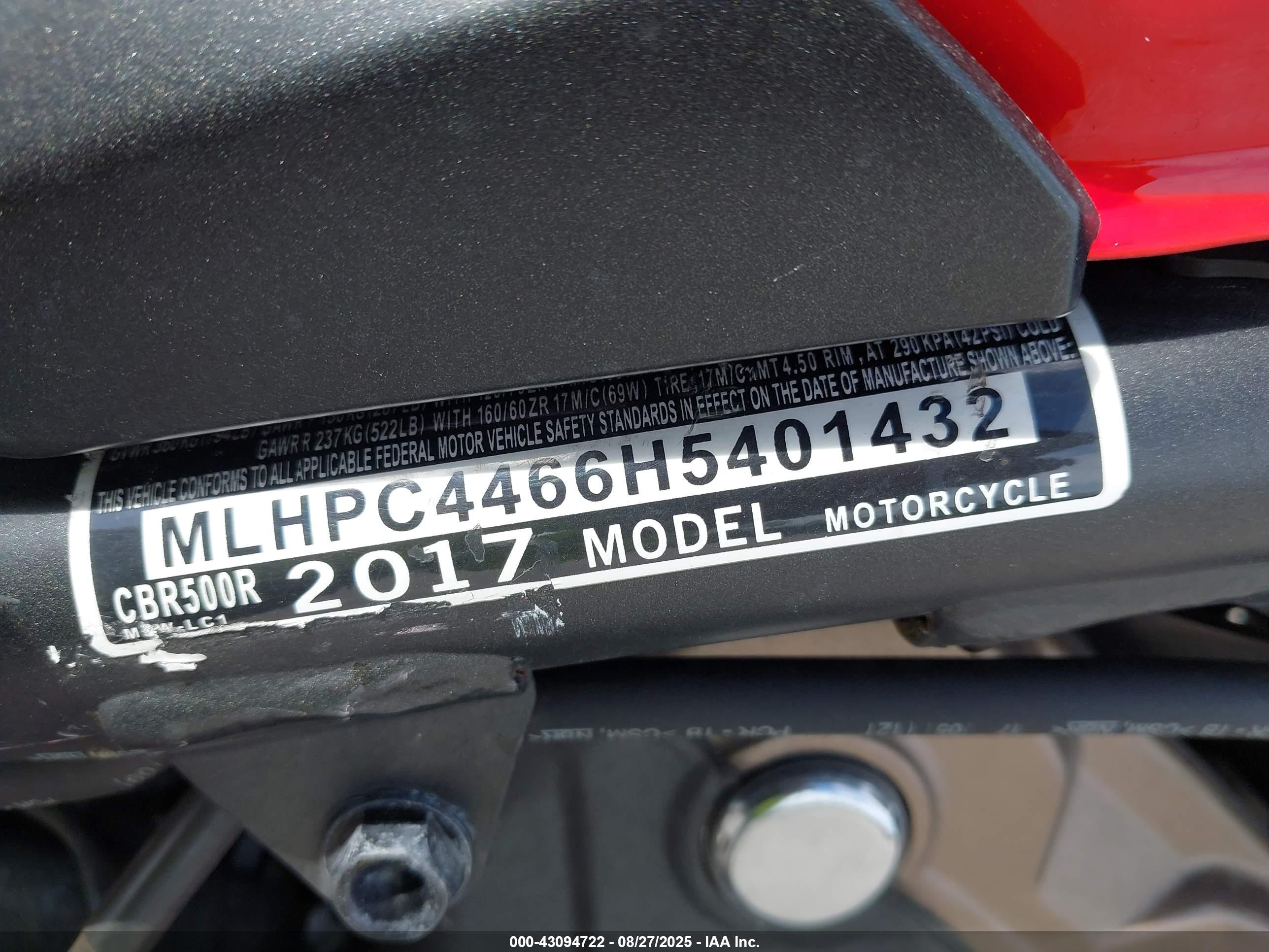 HONDA CBR500 image 10