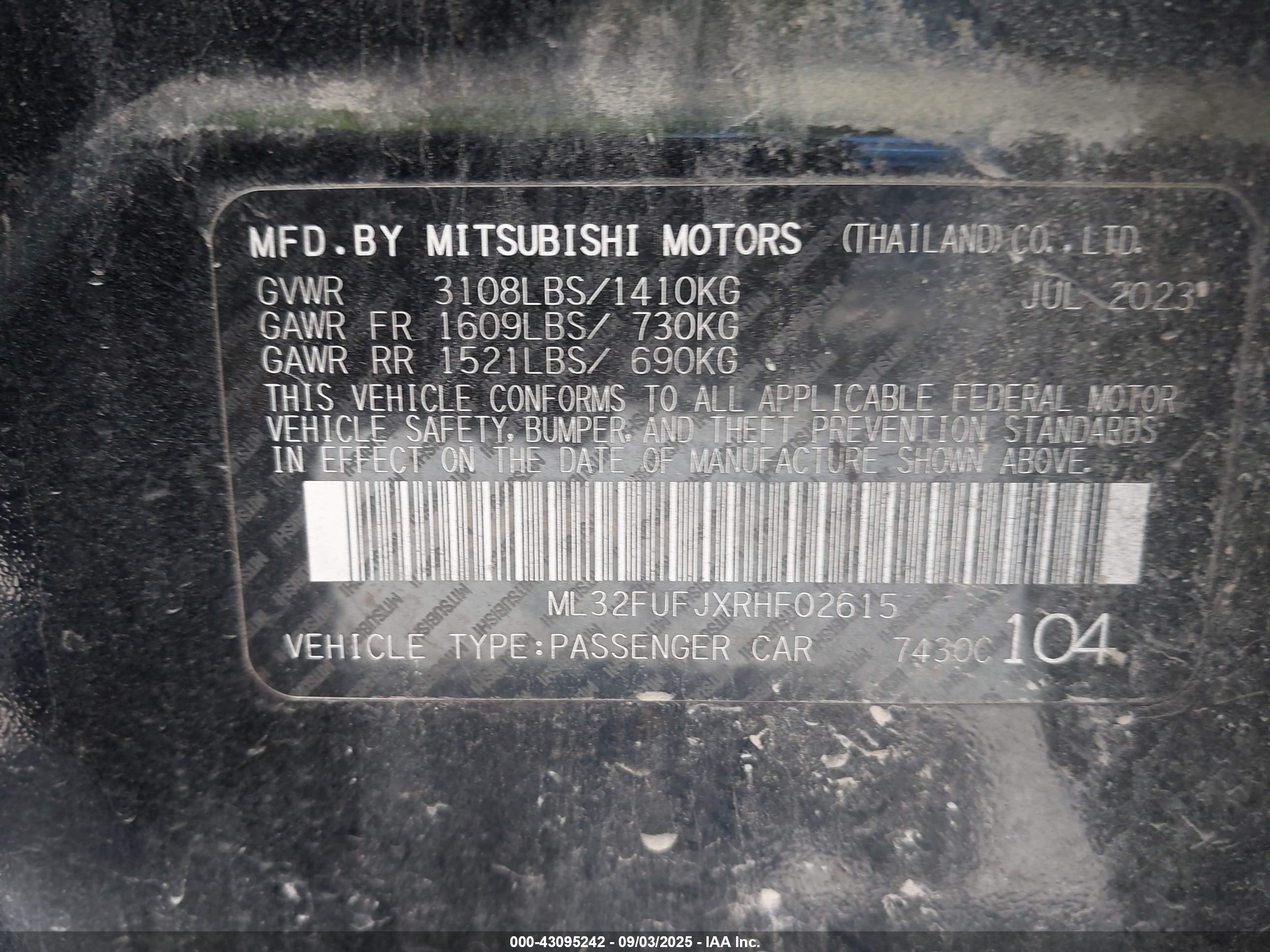 MITSUBISHI MIRAGE image 9