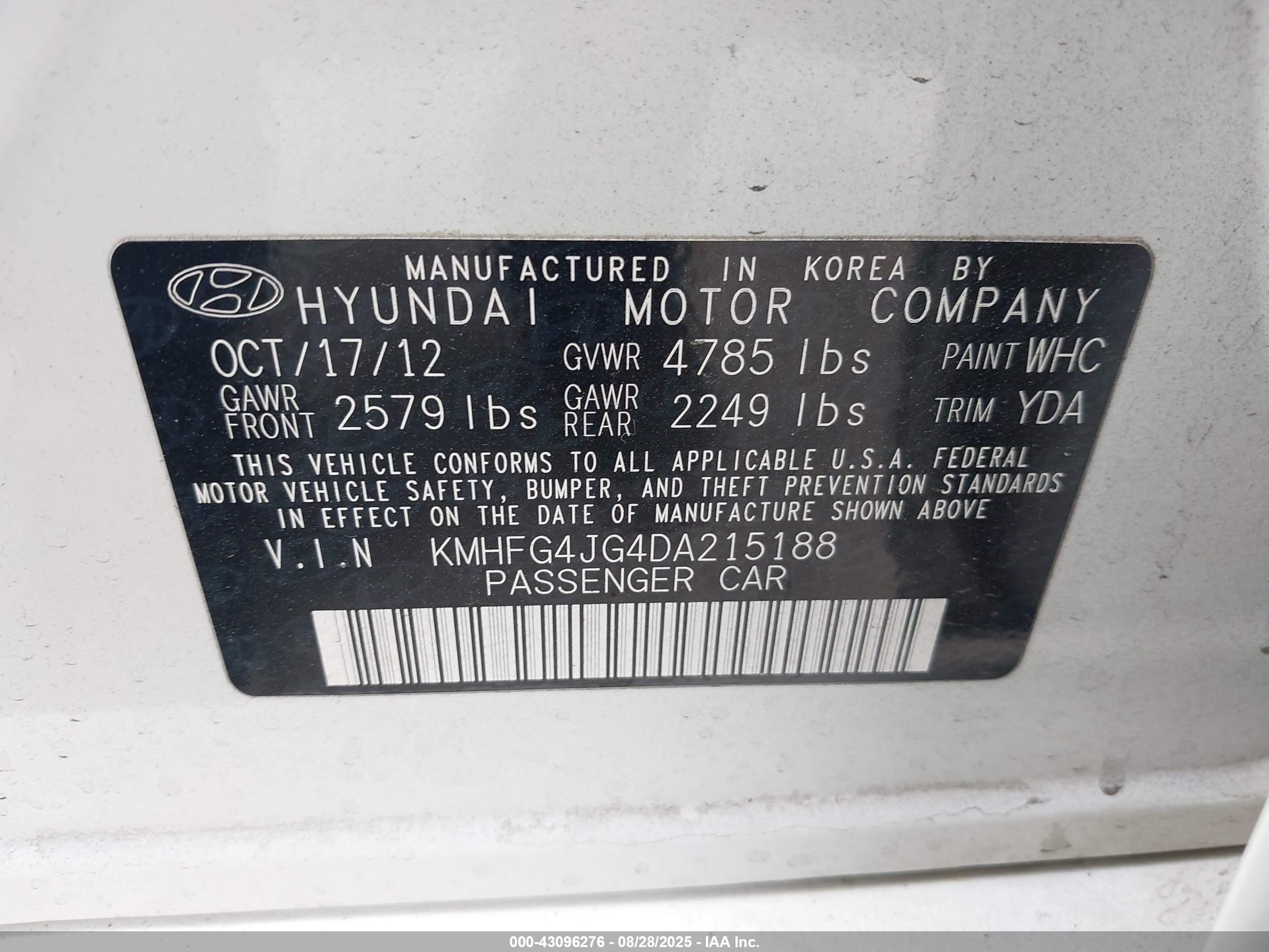 HYUNDAI AZERA image 9