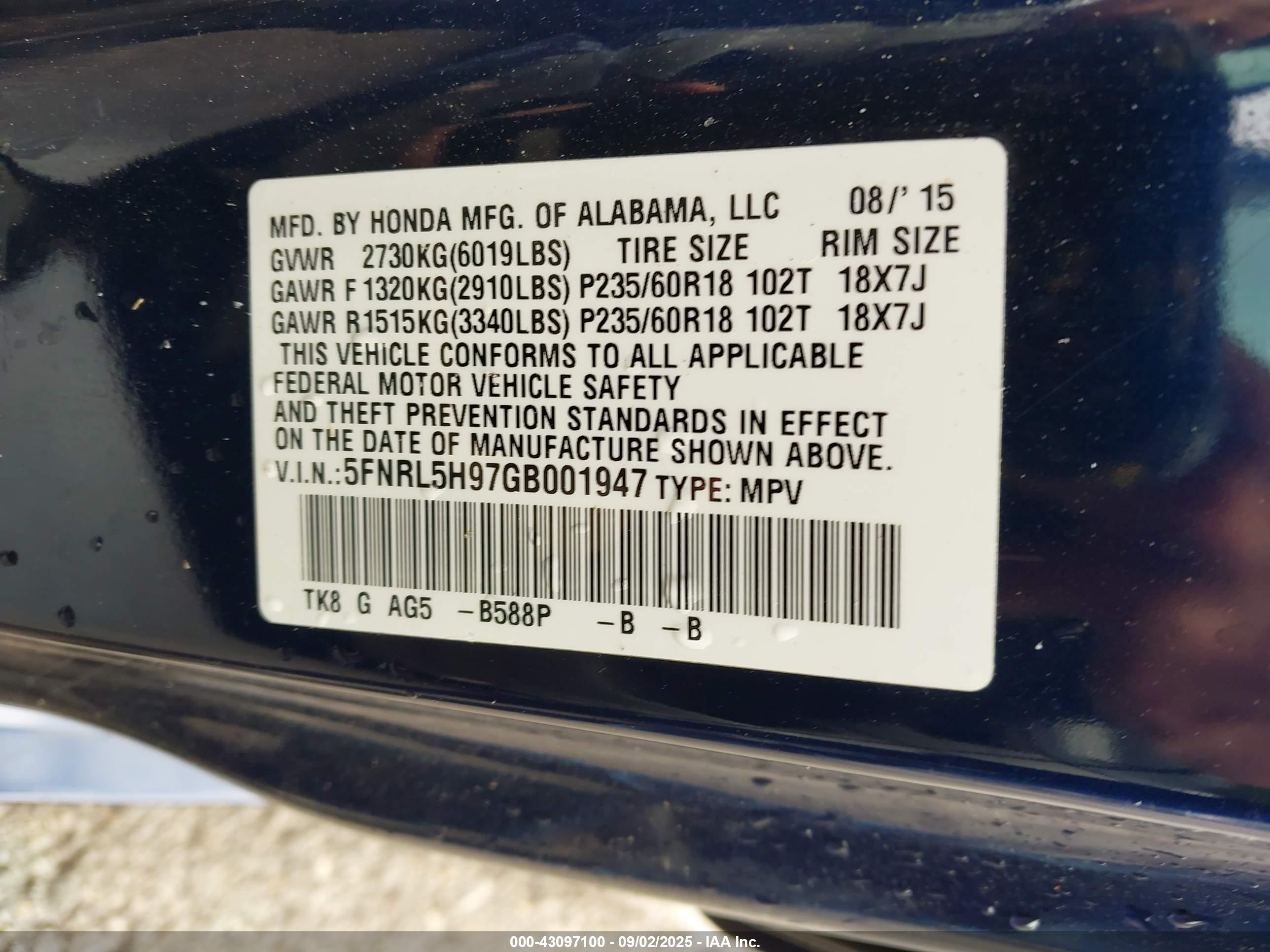 HONDA ODYSSEY image 9