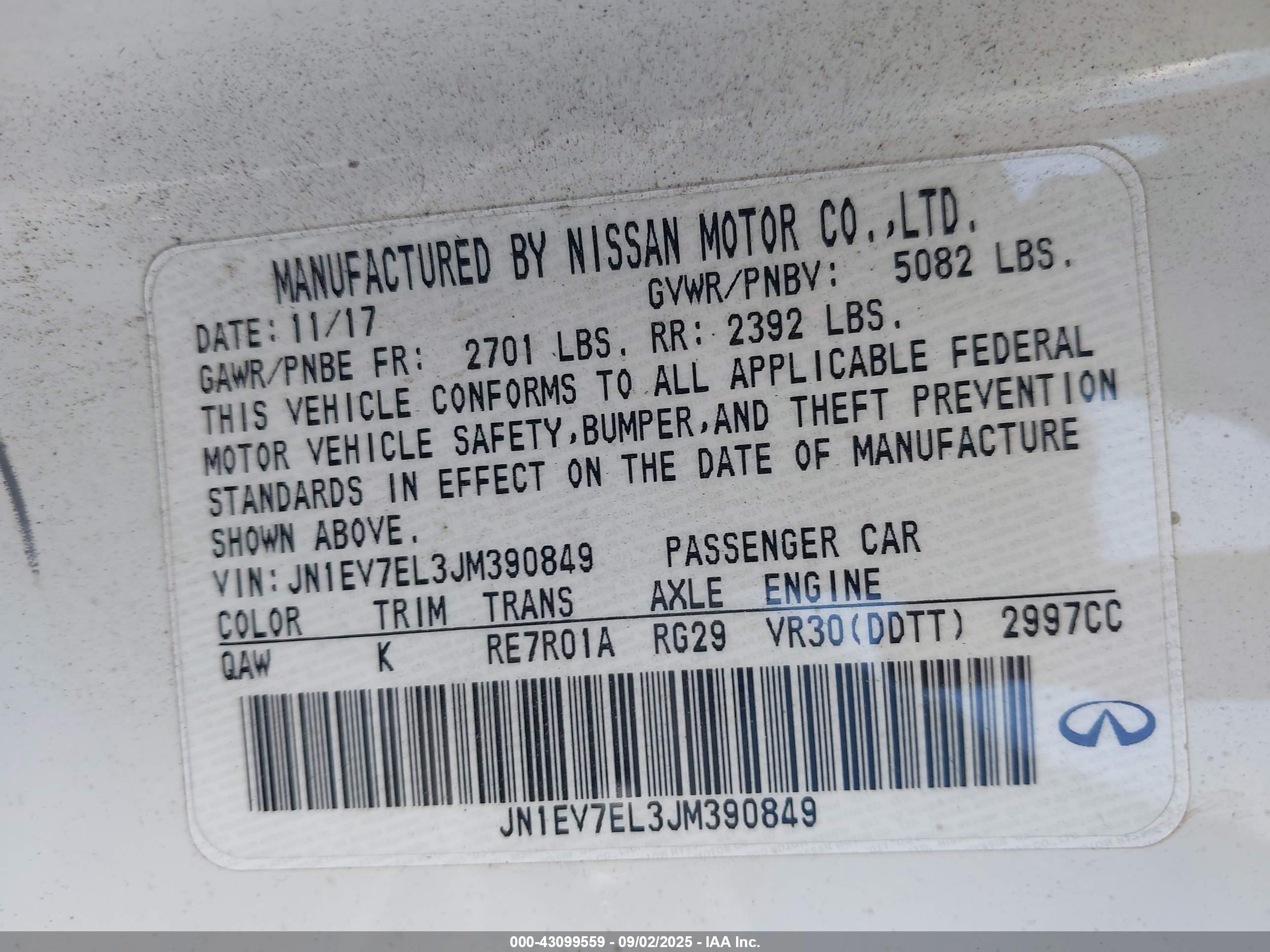 INFINITI Q60 image 9