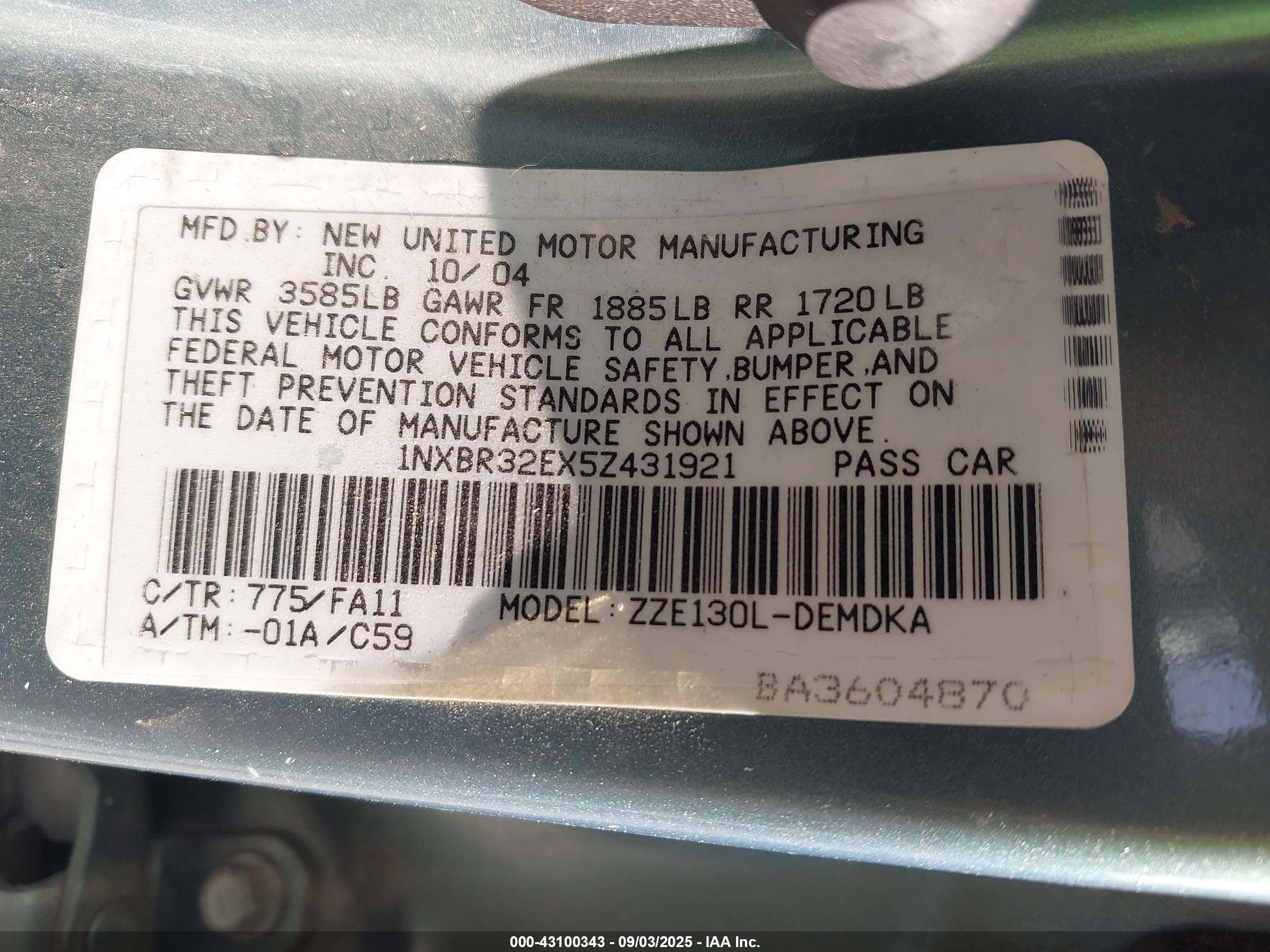 TOYOTA COROLLA image 9