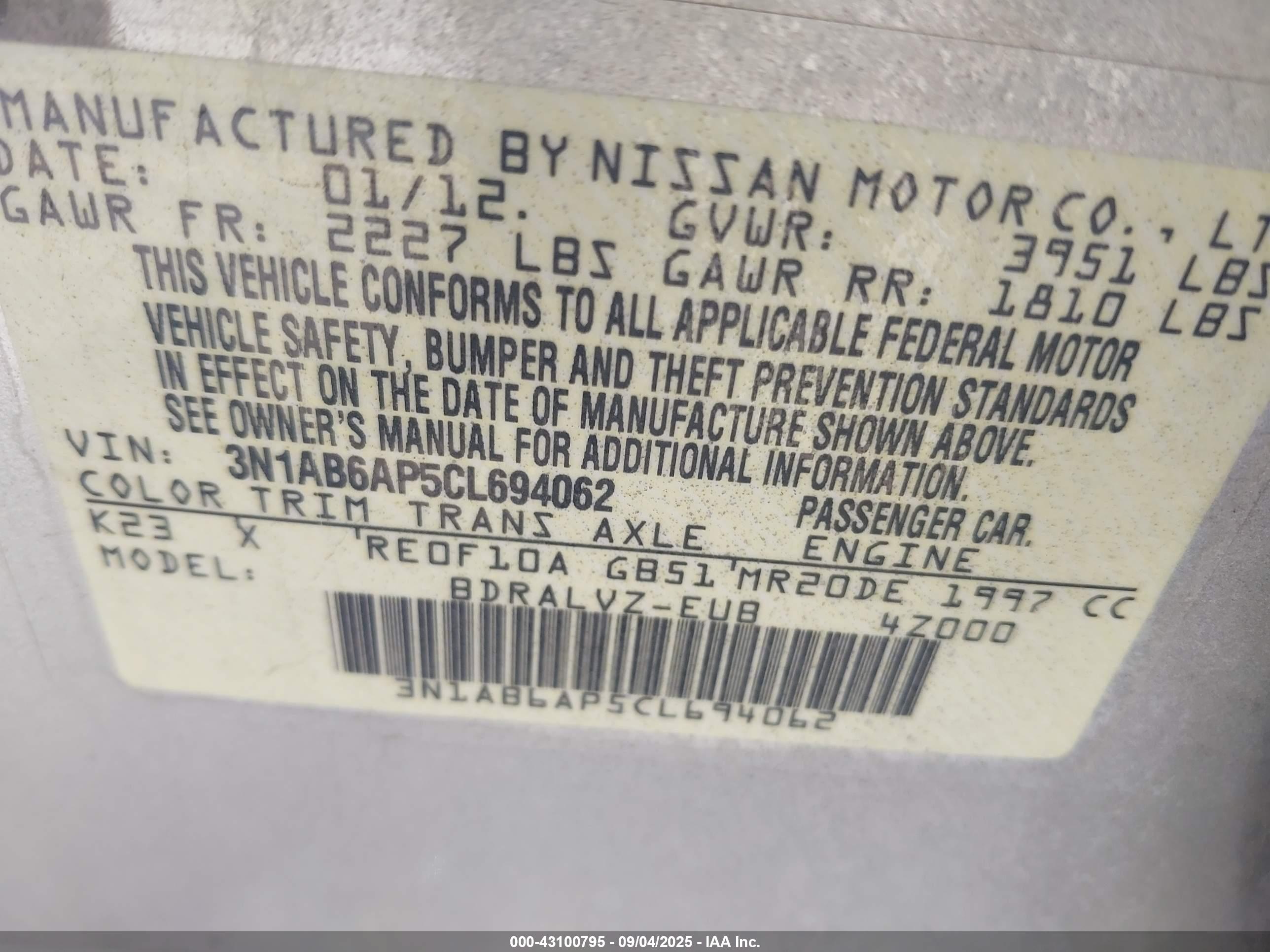 NISSAN SENTRA image 9