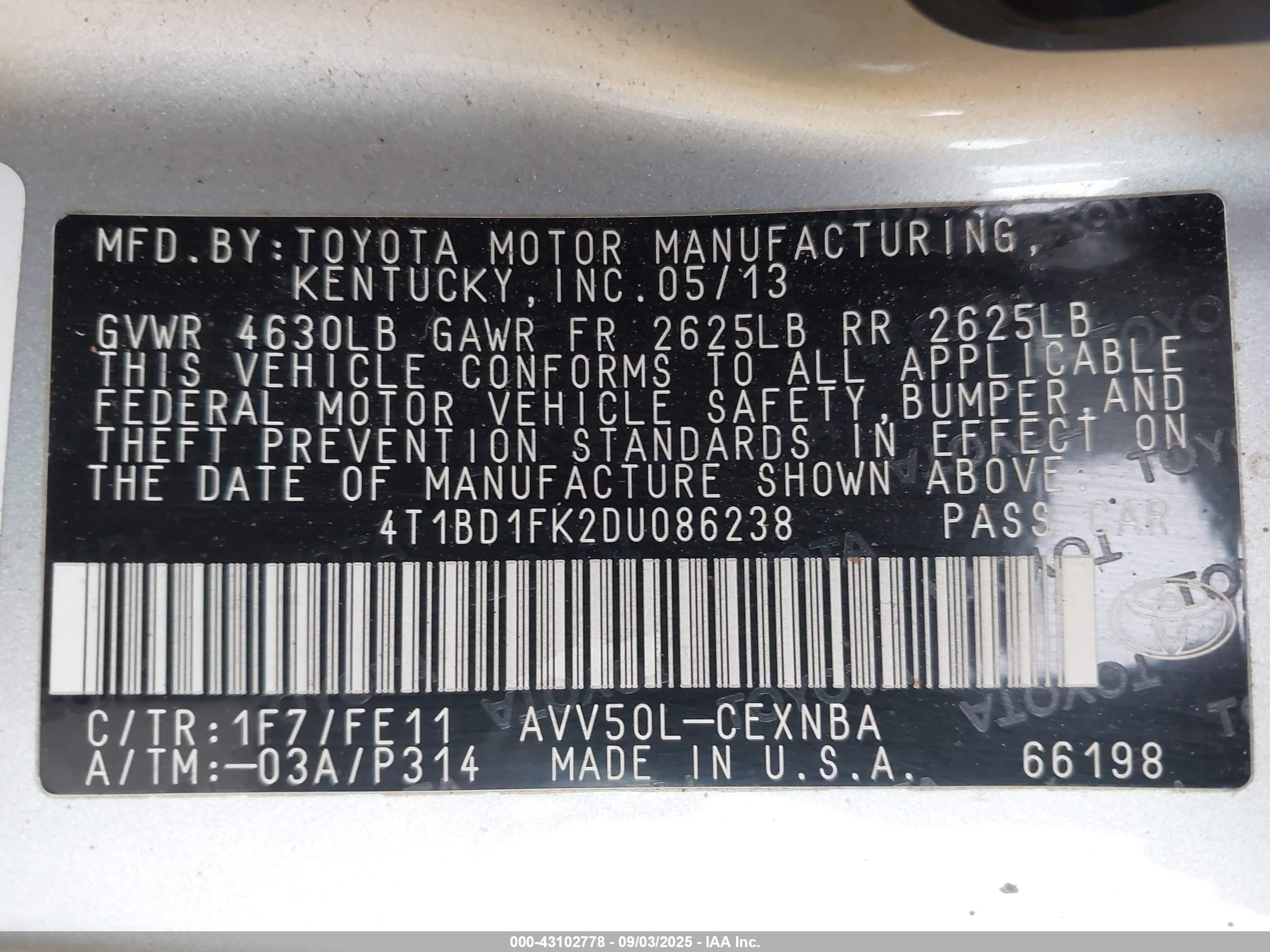 TOYOTA CAMRY image 9