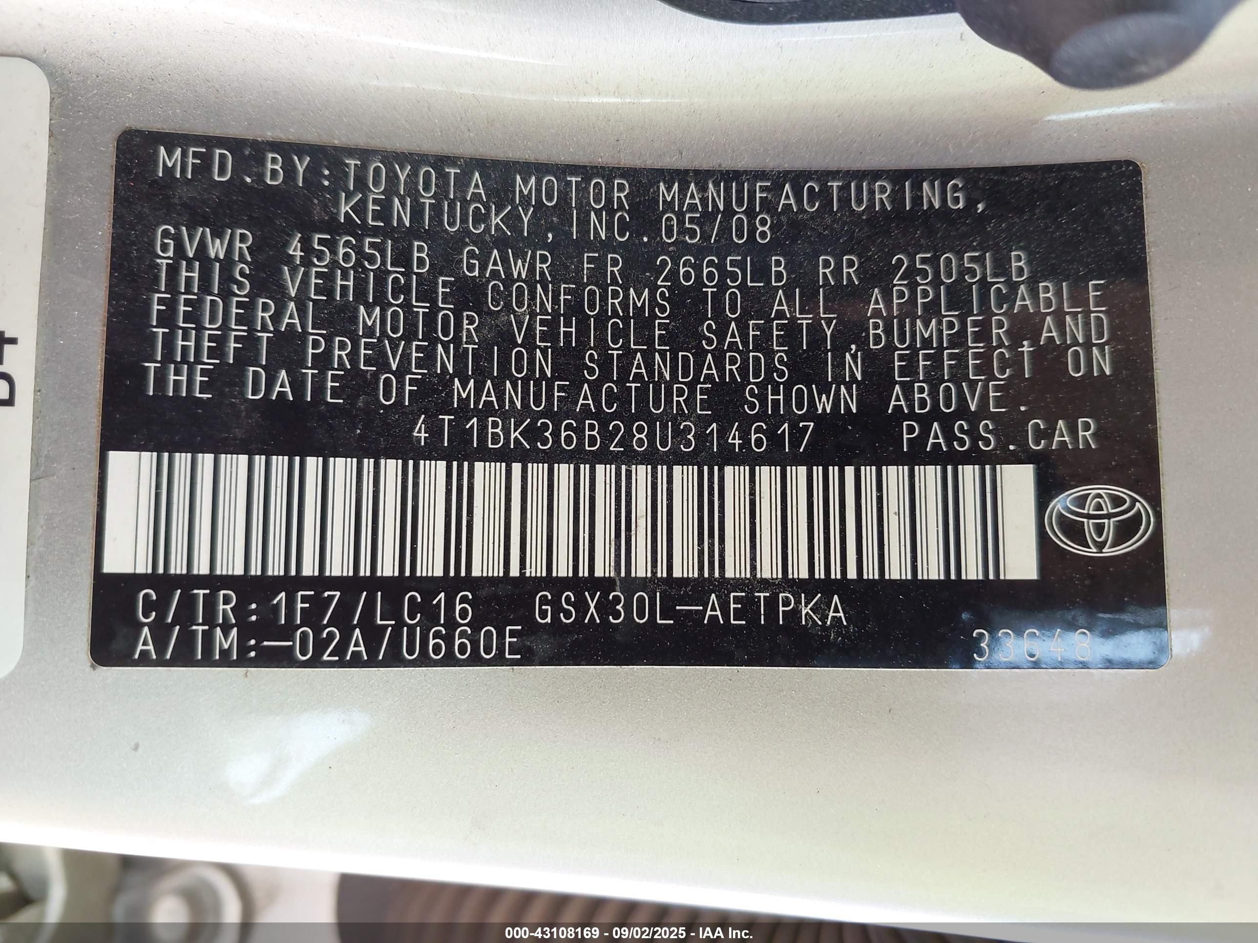 TOYOTA AVALON image 9