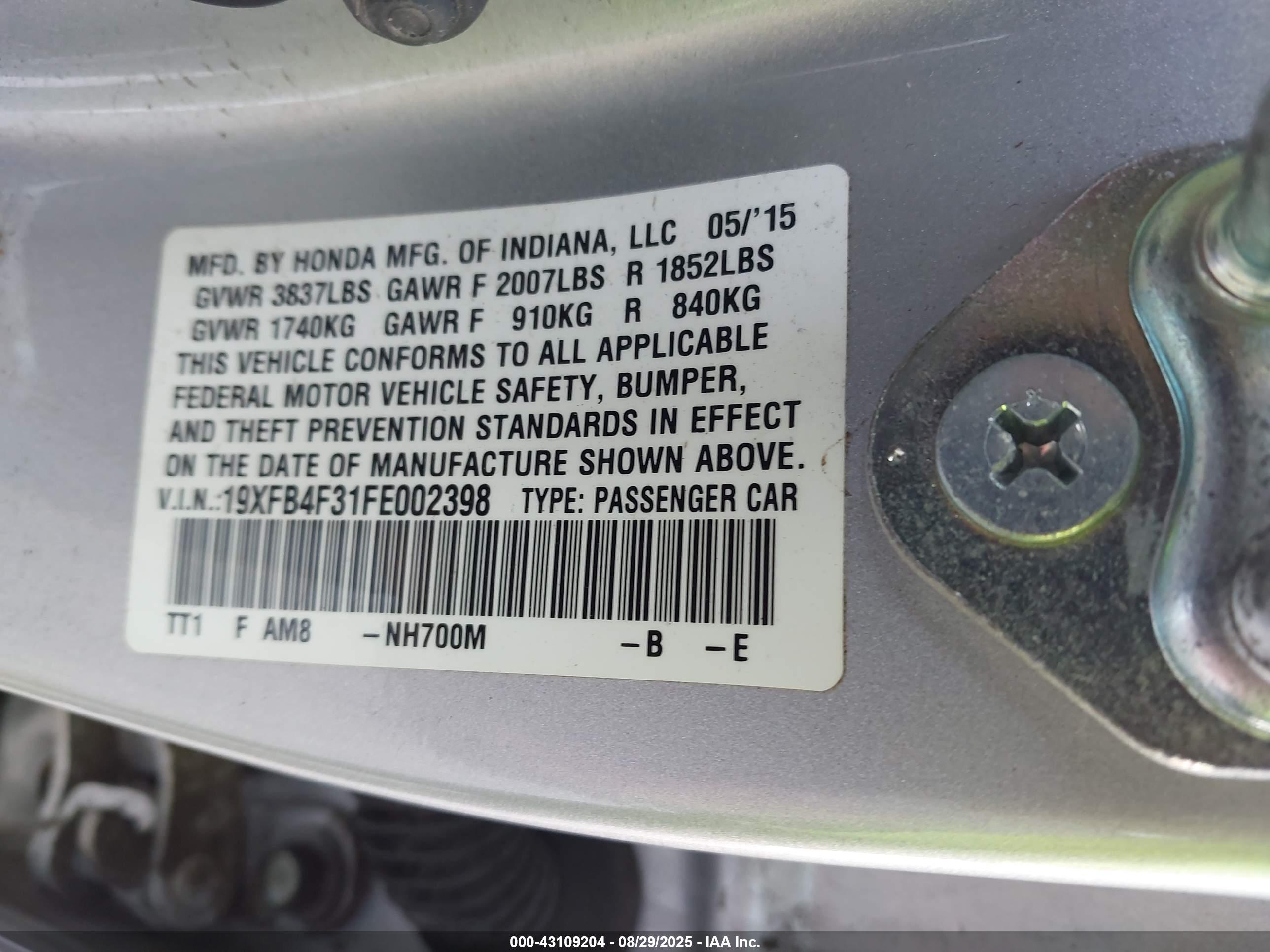 HONDA CIVIC image 9