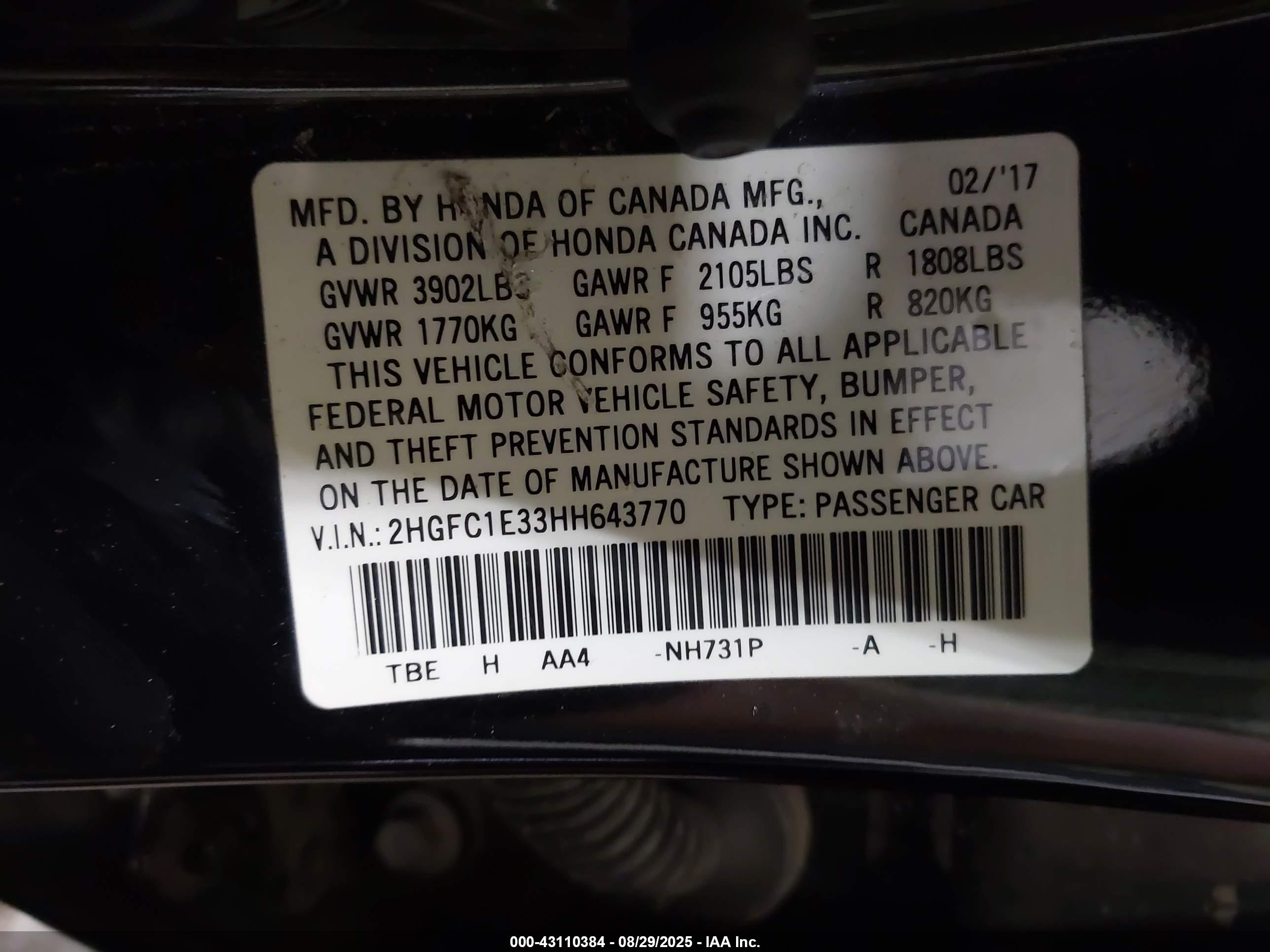 HONDA CIVIC image 9