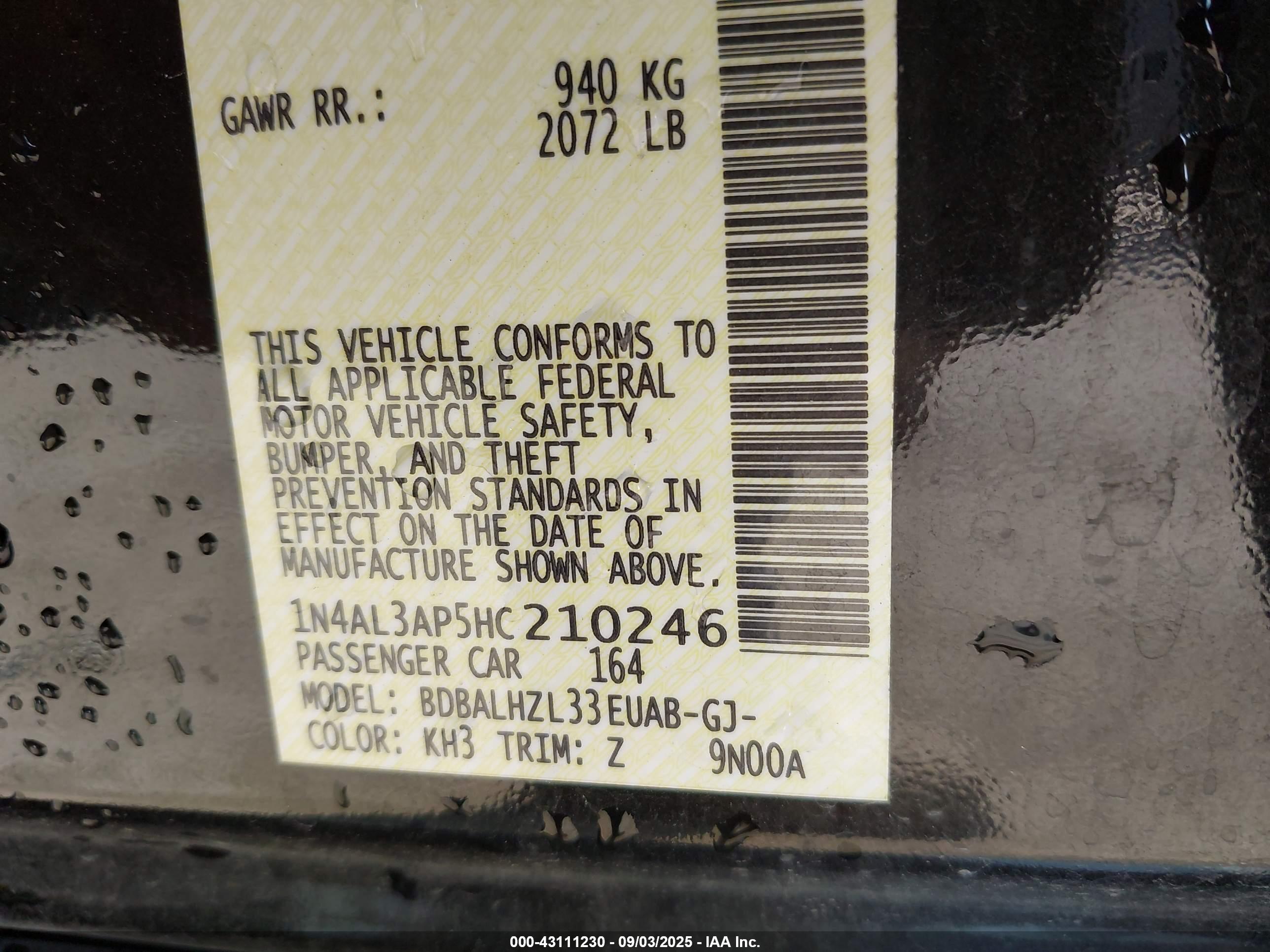 NISSAN ALTIMA image 9