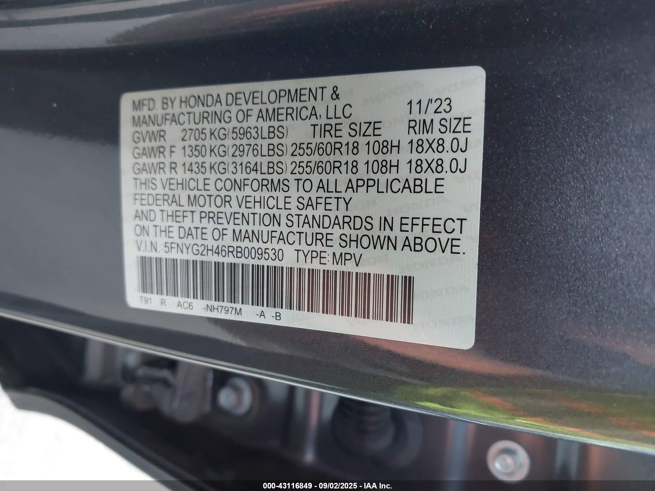 HONDA PILOT image 9