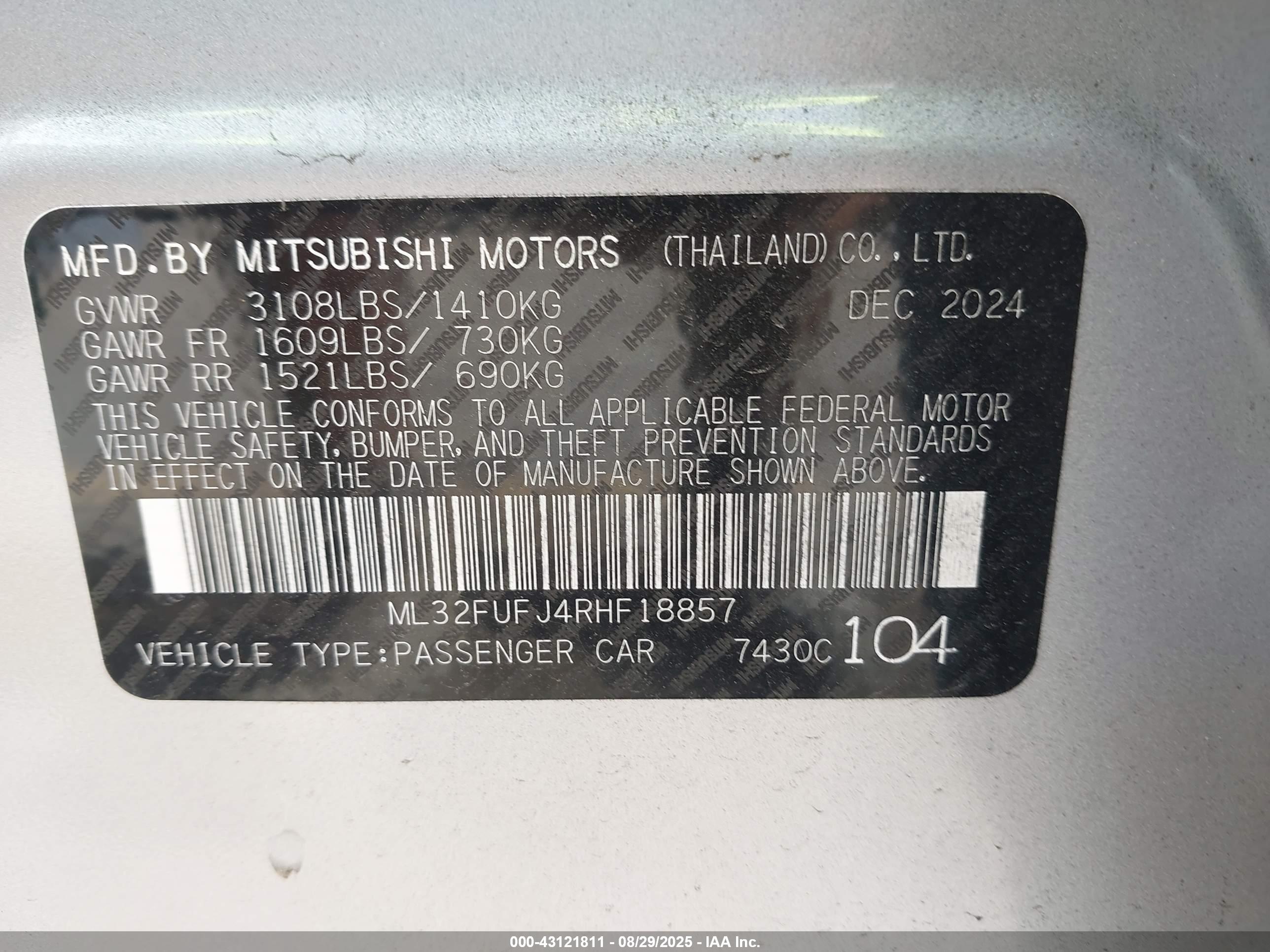 MITSUBISHI MIRAGE image 9