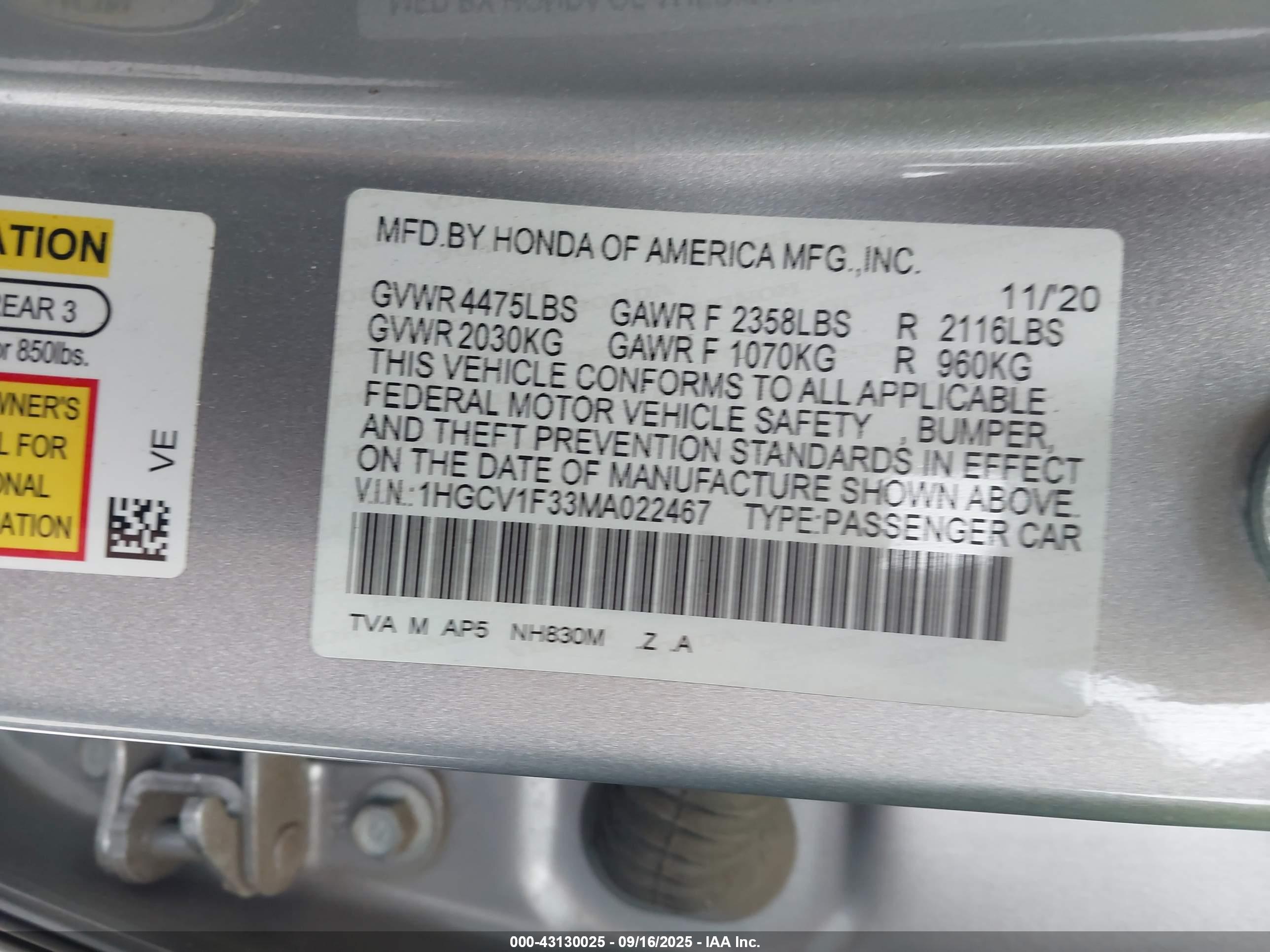 HONDA ACCORD image 9