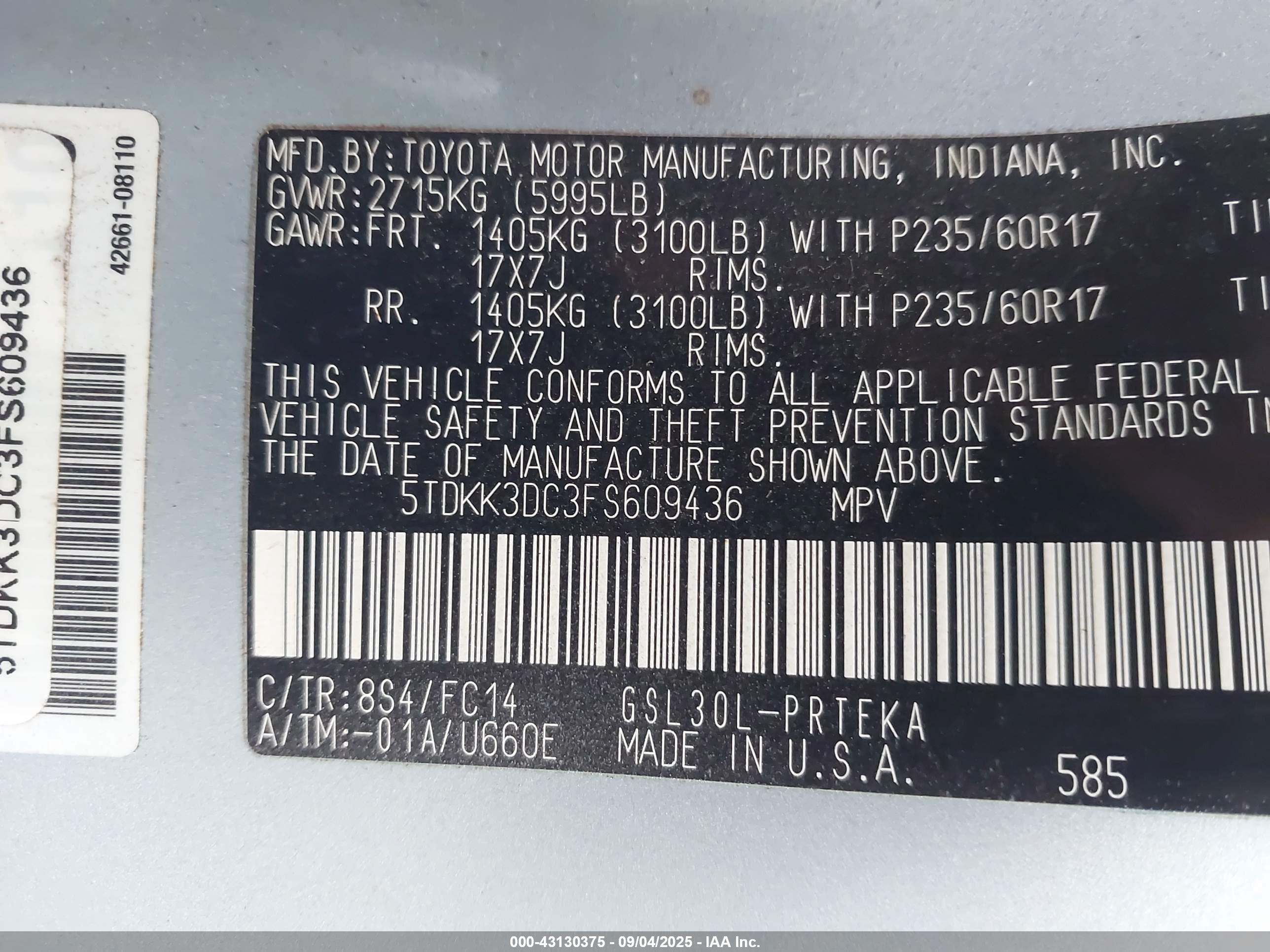 TOYOTA SIENNA image 9