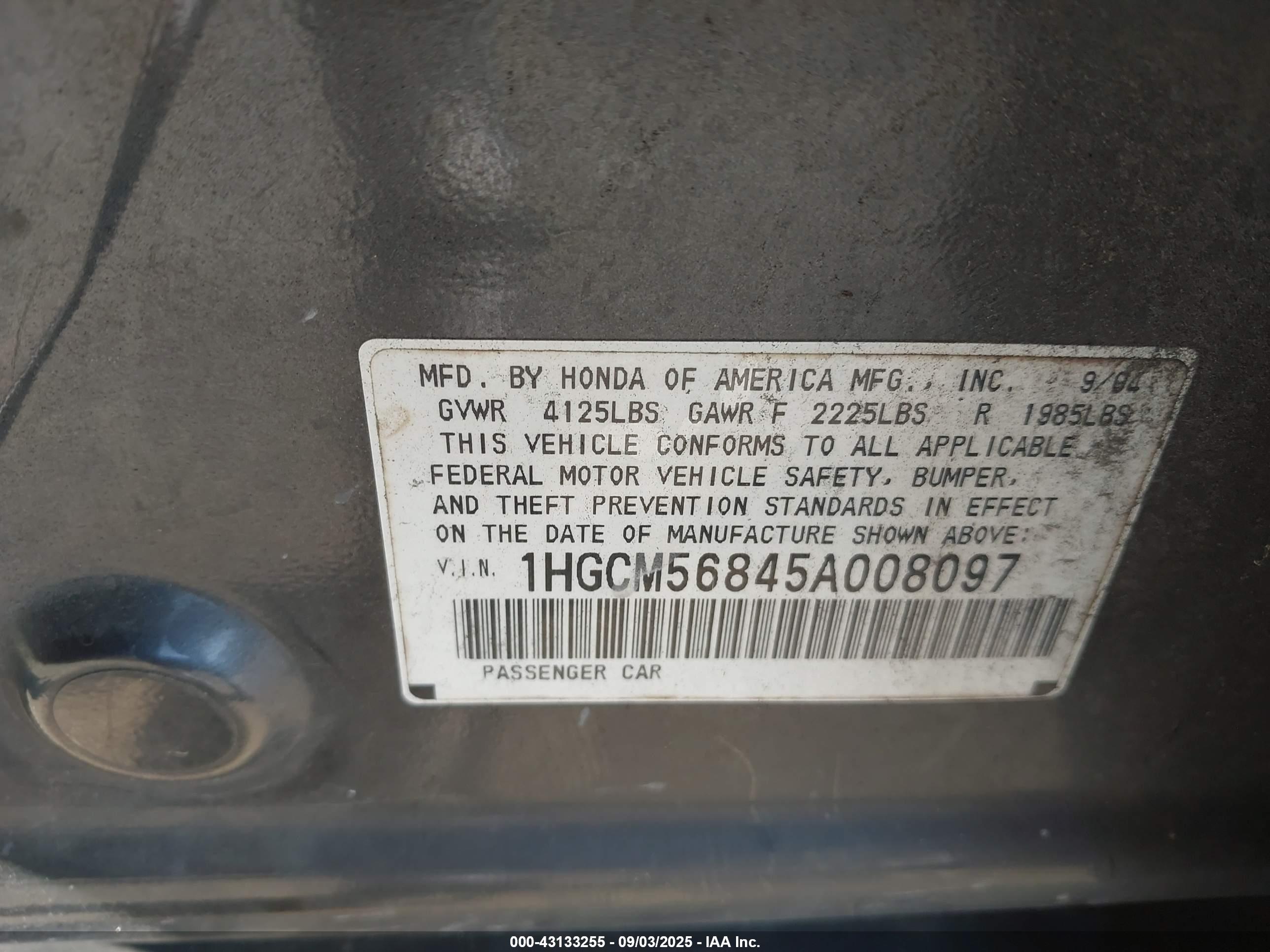 HONDA ACCORD image 9