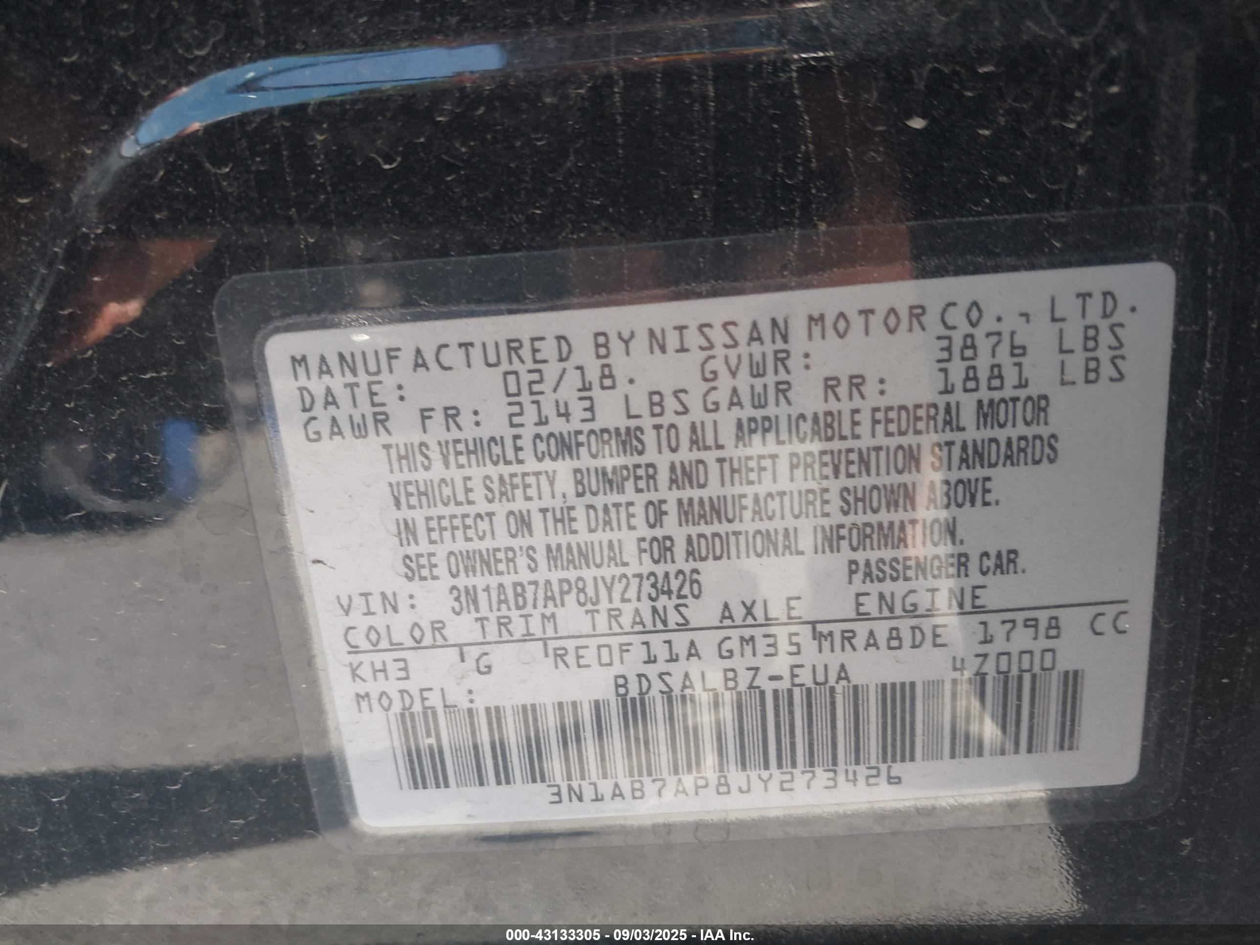 NISSAN SENTRA image 9