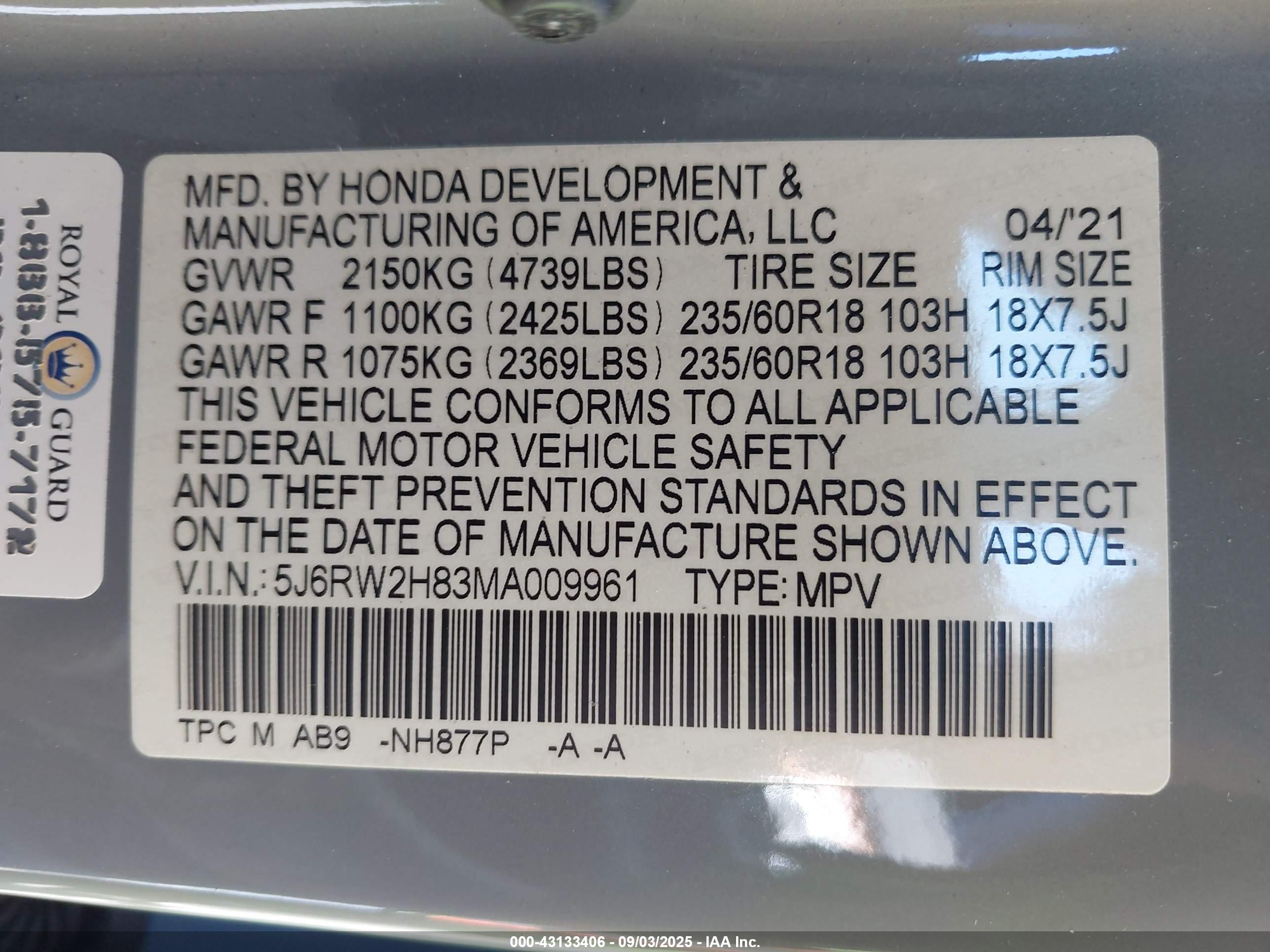 HONDA CR-V image 9