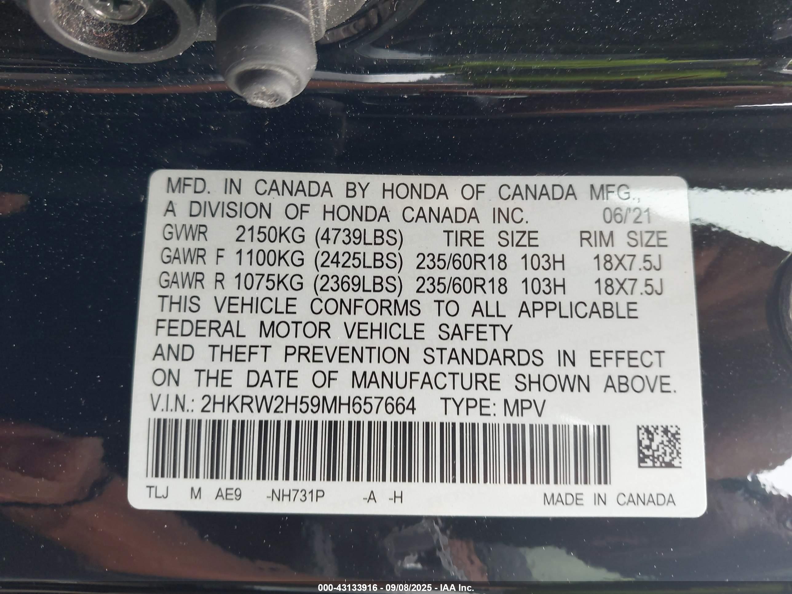 HONDA CR-V image 9