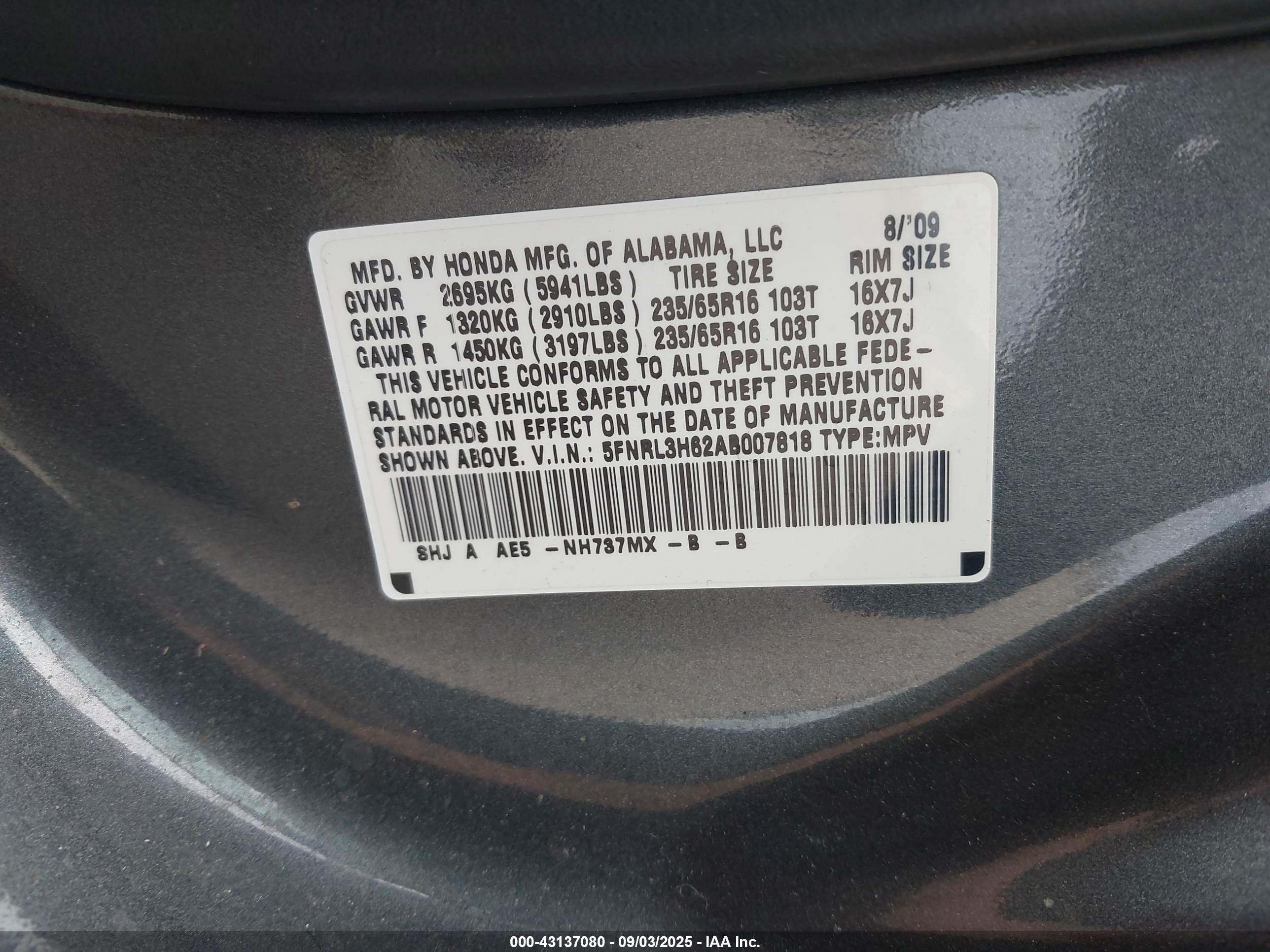HONDA ODYSSEY image 9