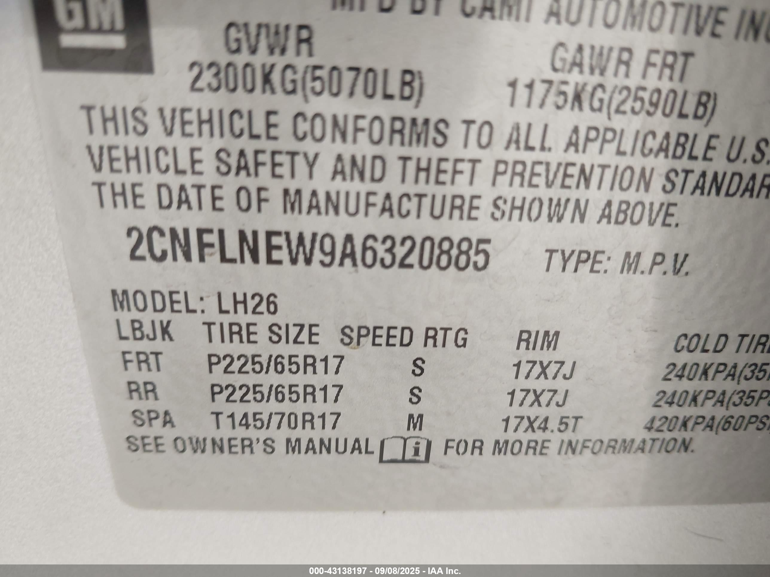 CHEVROLET EQUINOX image 9