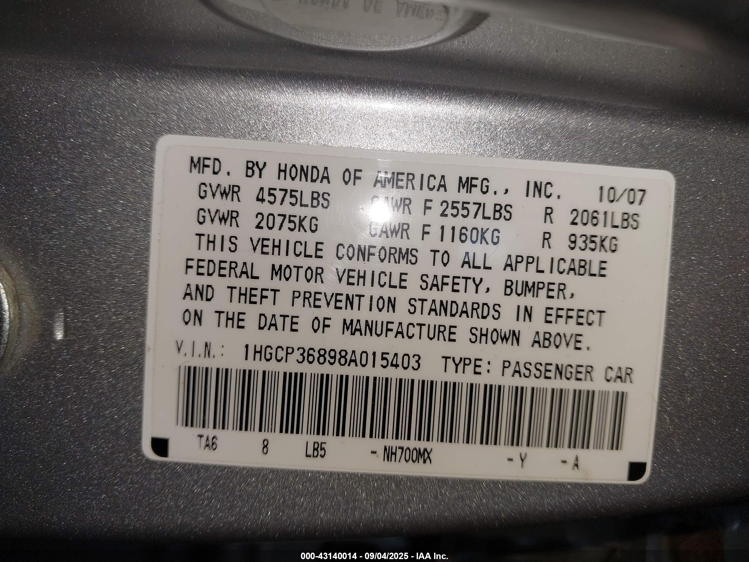 HONDA ACCORD image 9