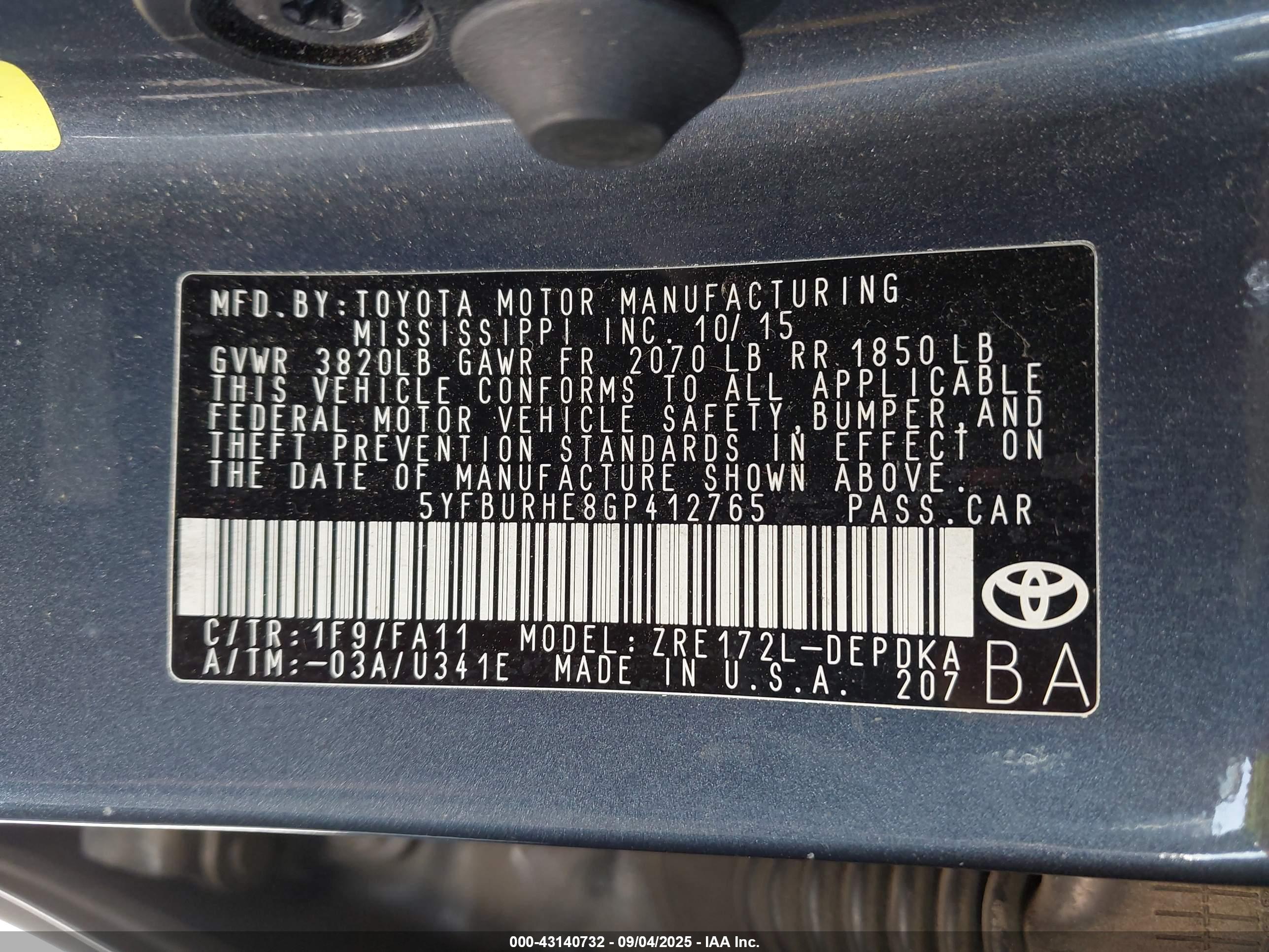 TOYOTA COROLLA image 9