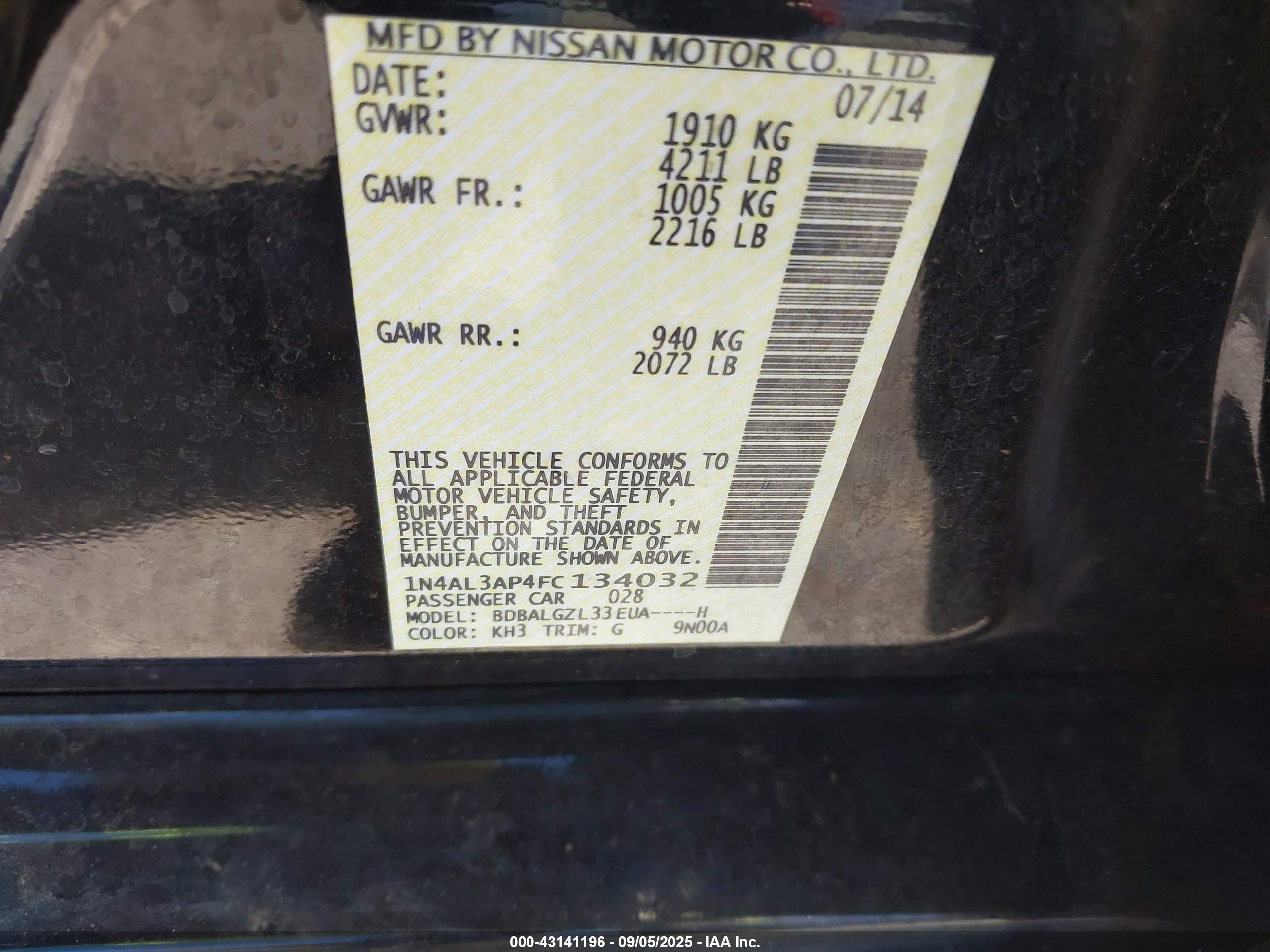 NISSAN ALTIMA image 9