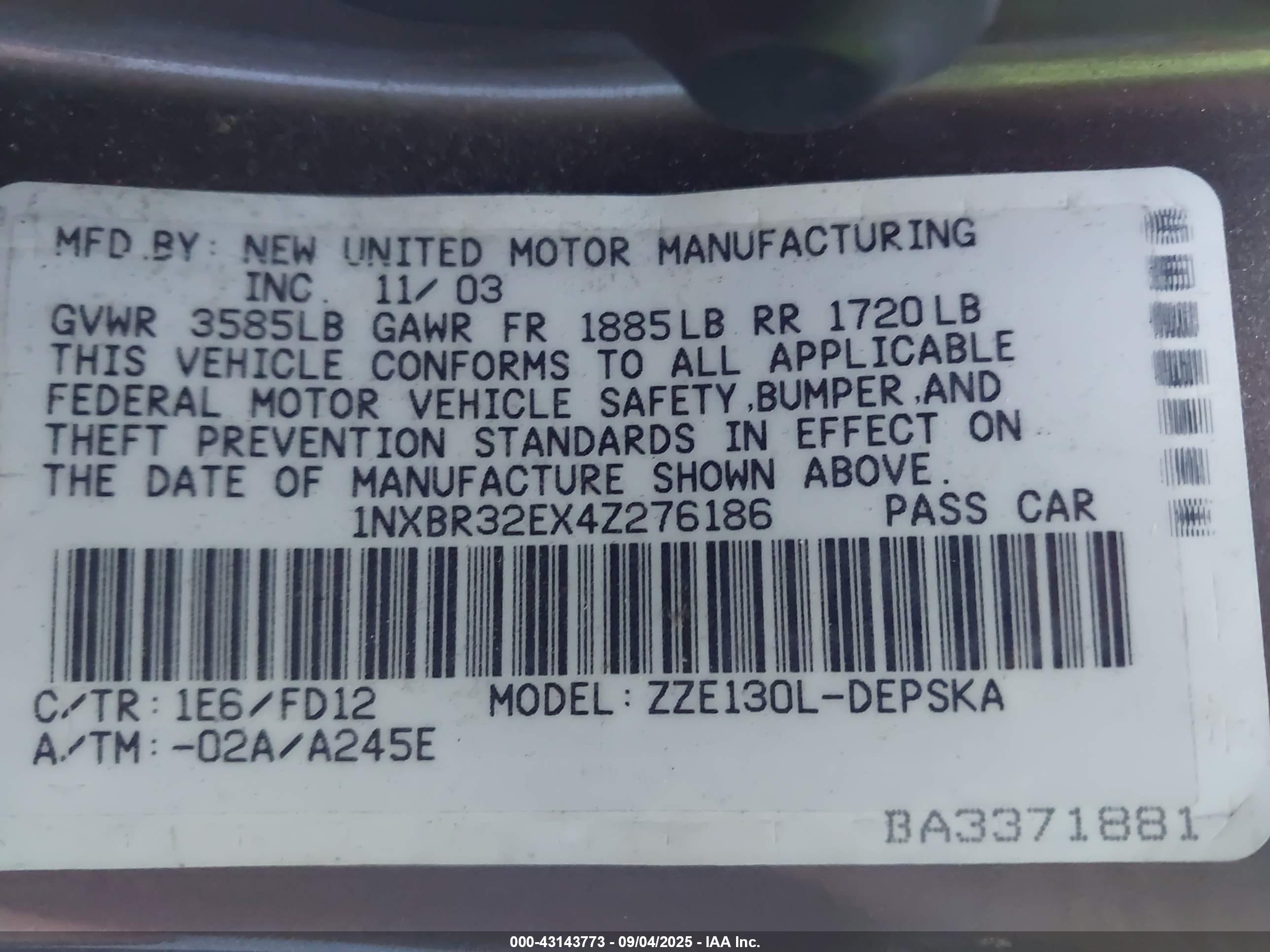 TOYOTA COROLLA image 9