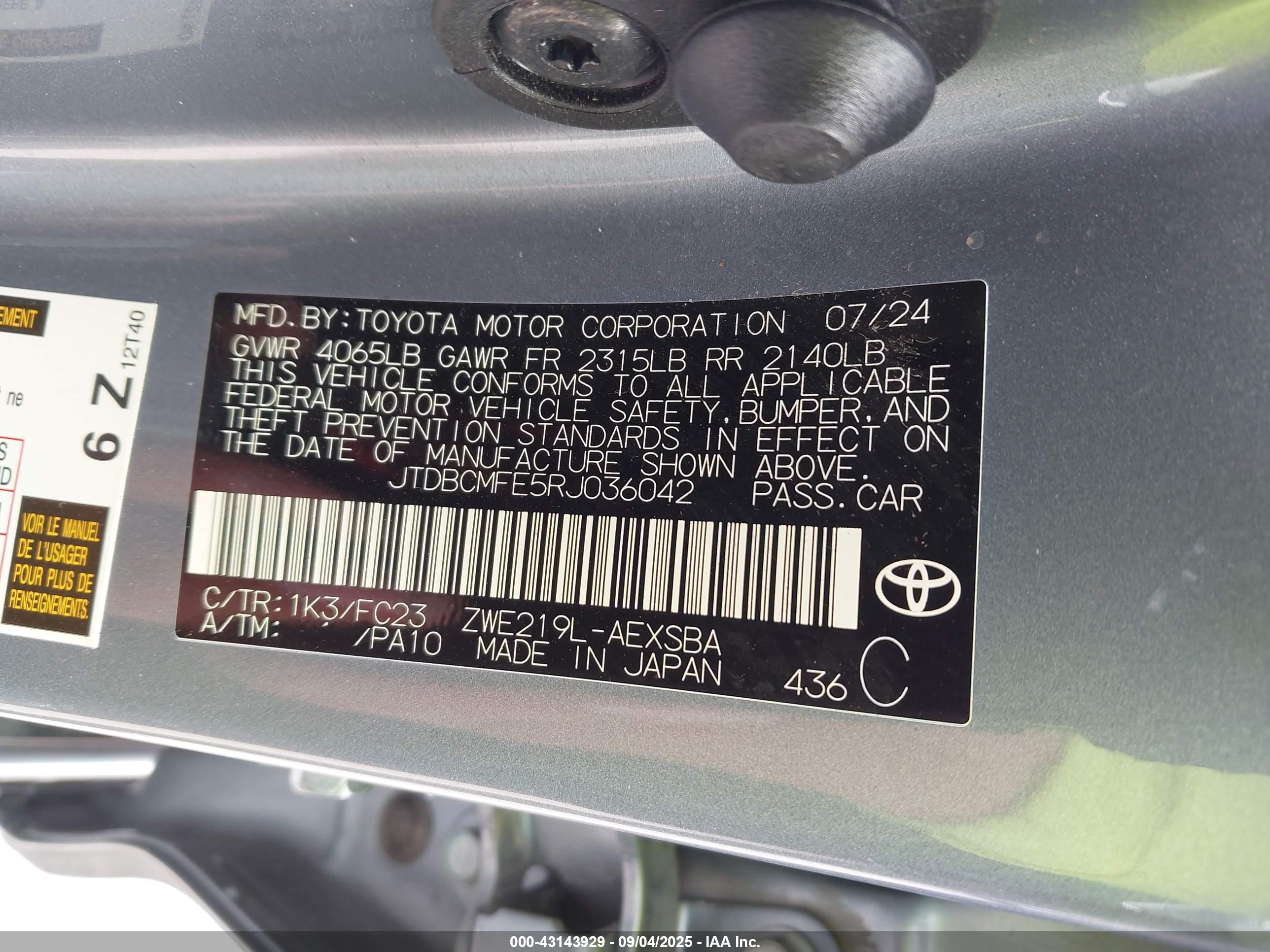 TOYOTA COROLLA image 9