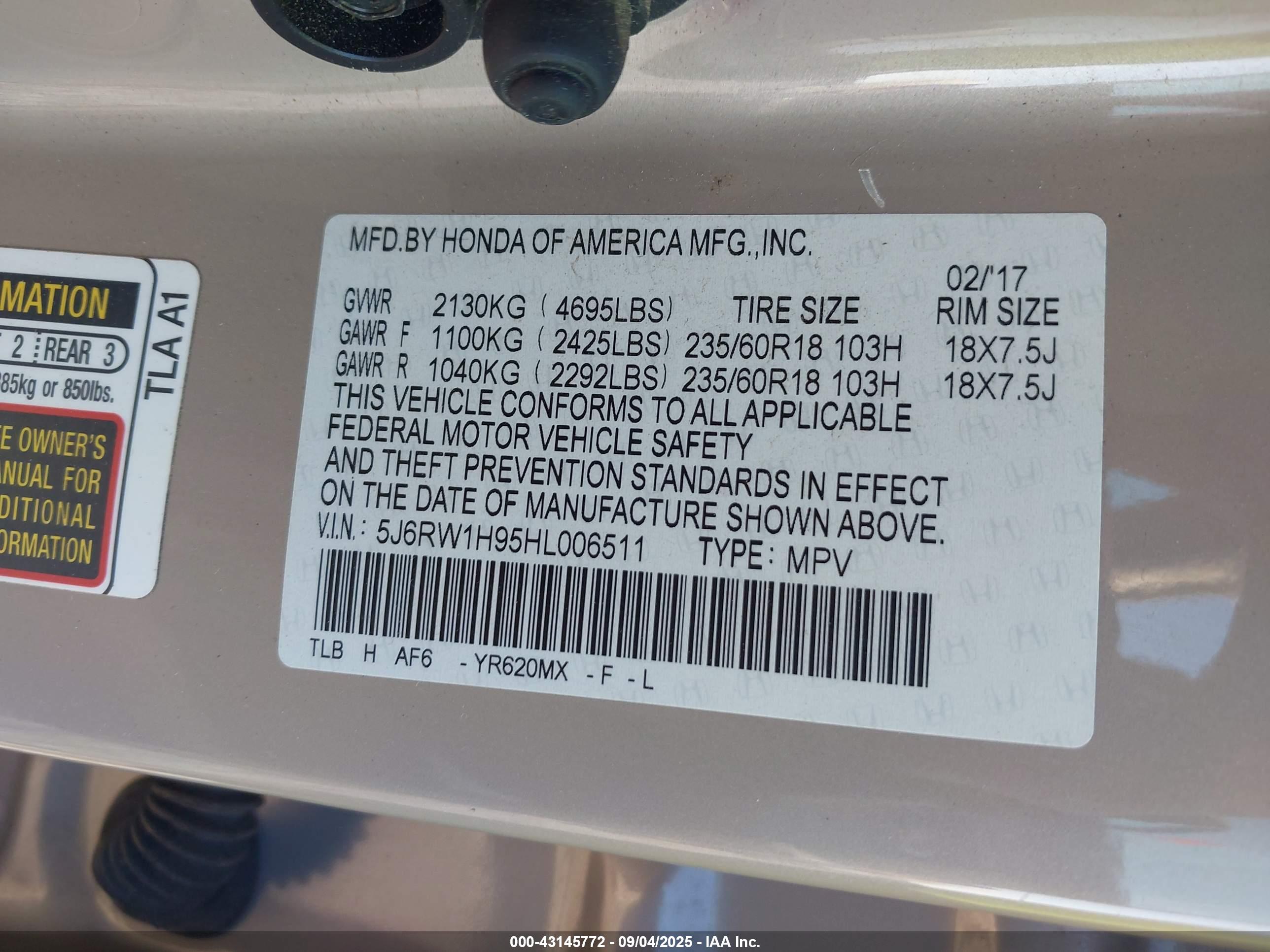 HONDA CR-V image 9