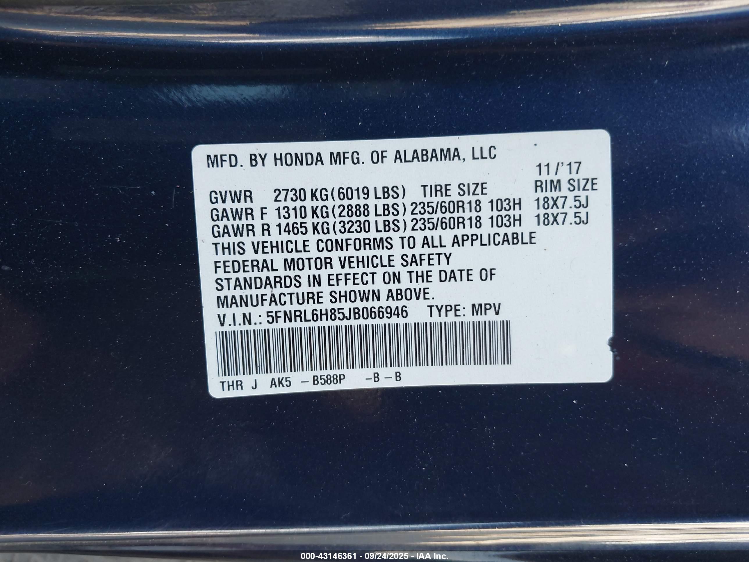 HONDA ODYSSEY image 9