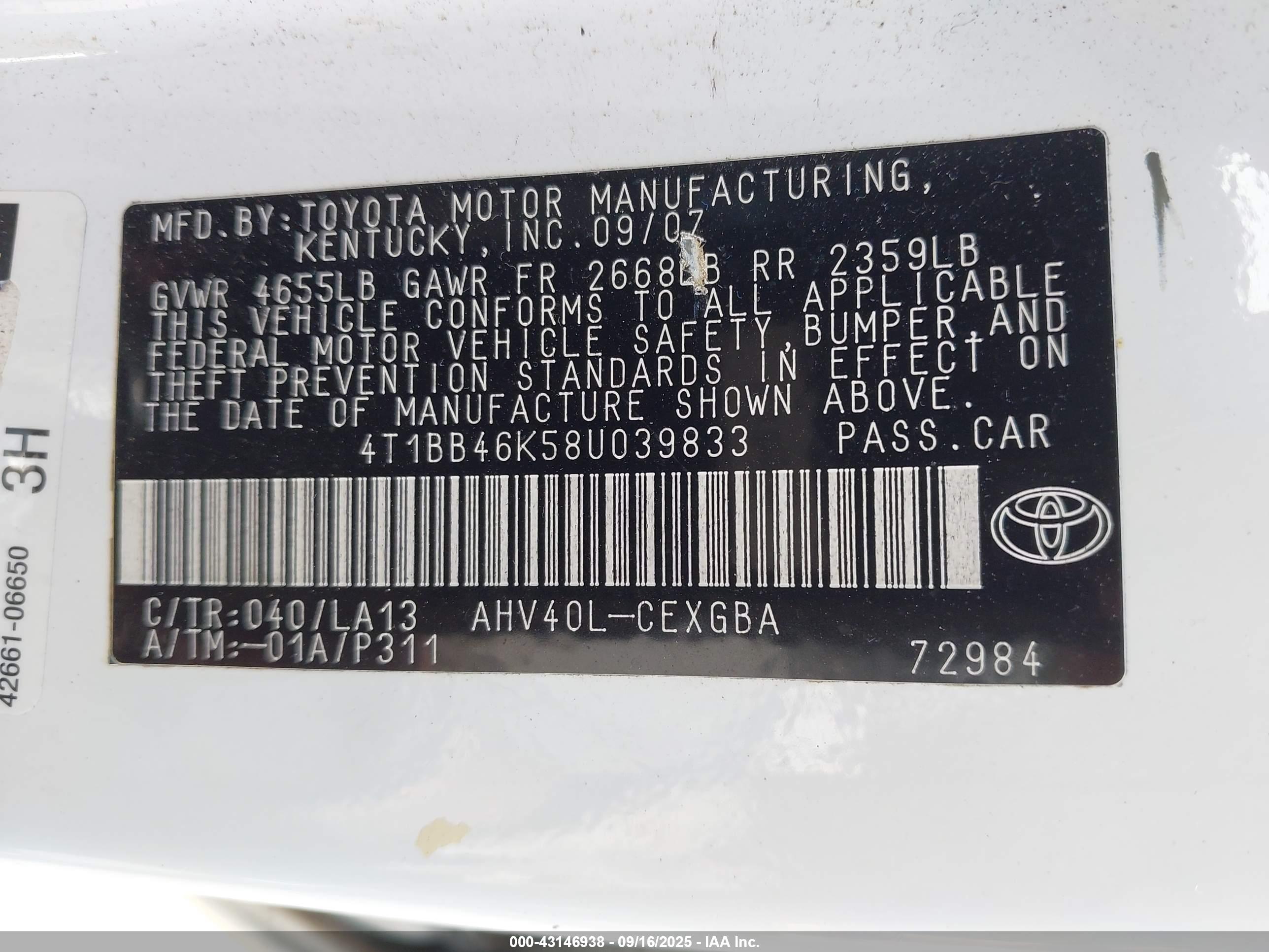 TOYOTA CAMRY image 9