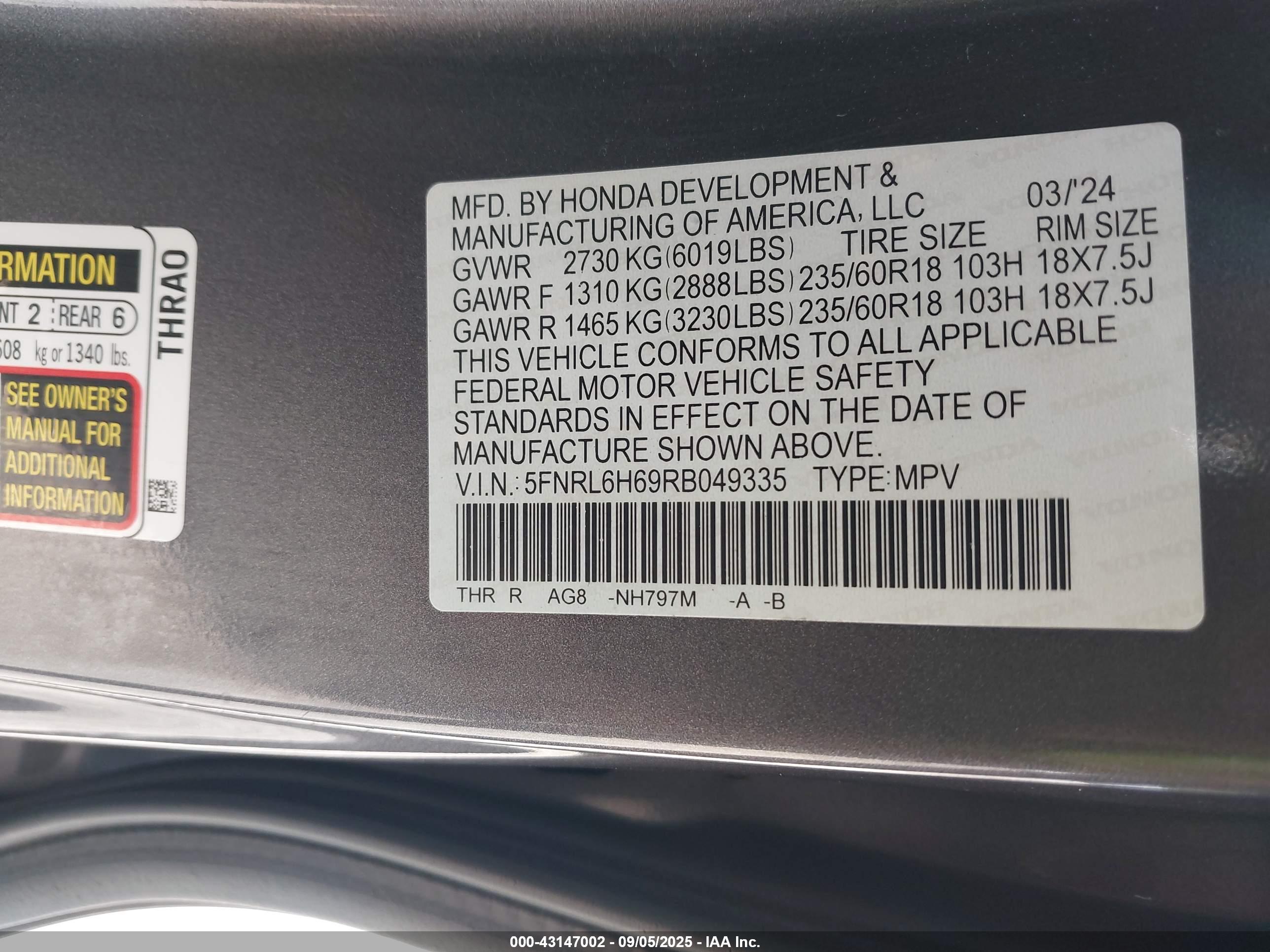 HONDA ODYSSEY image 9