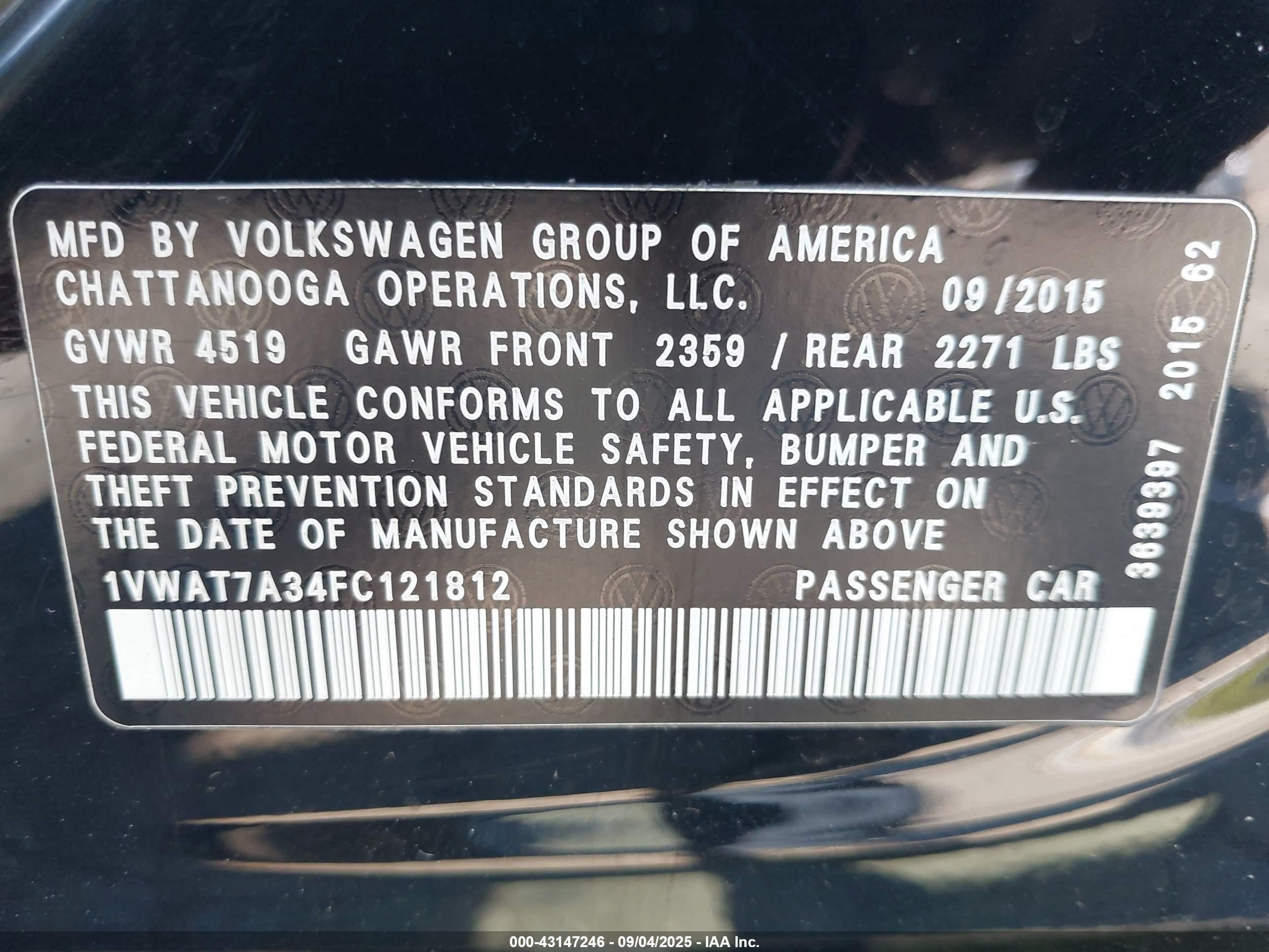 VOLKSWAGEN PASSAT image 9