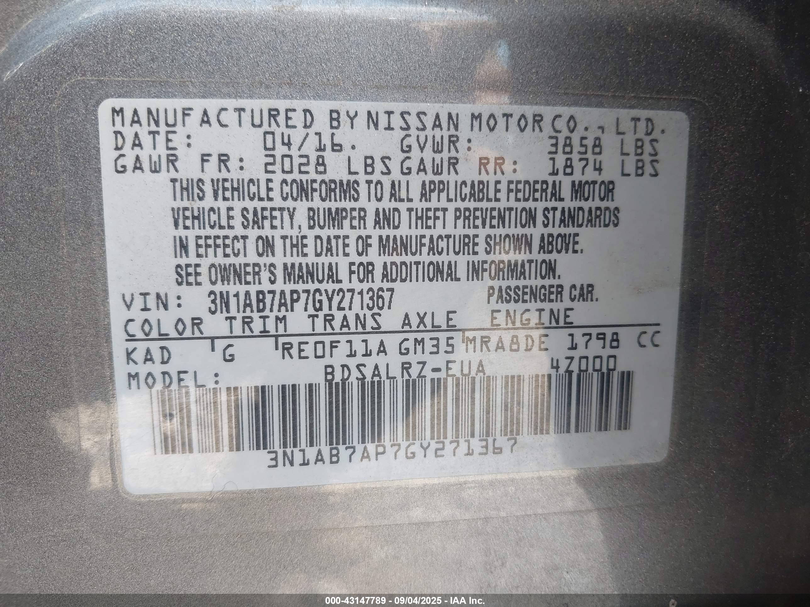 NISSAN SENTRA image 9