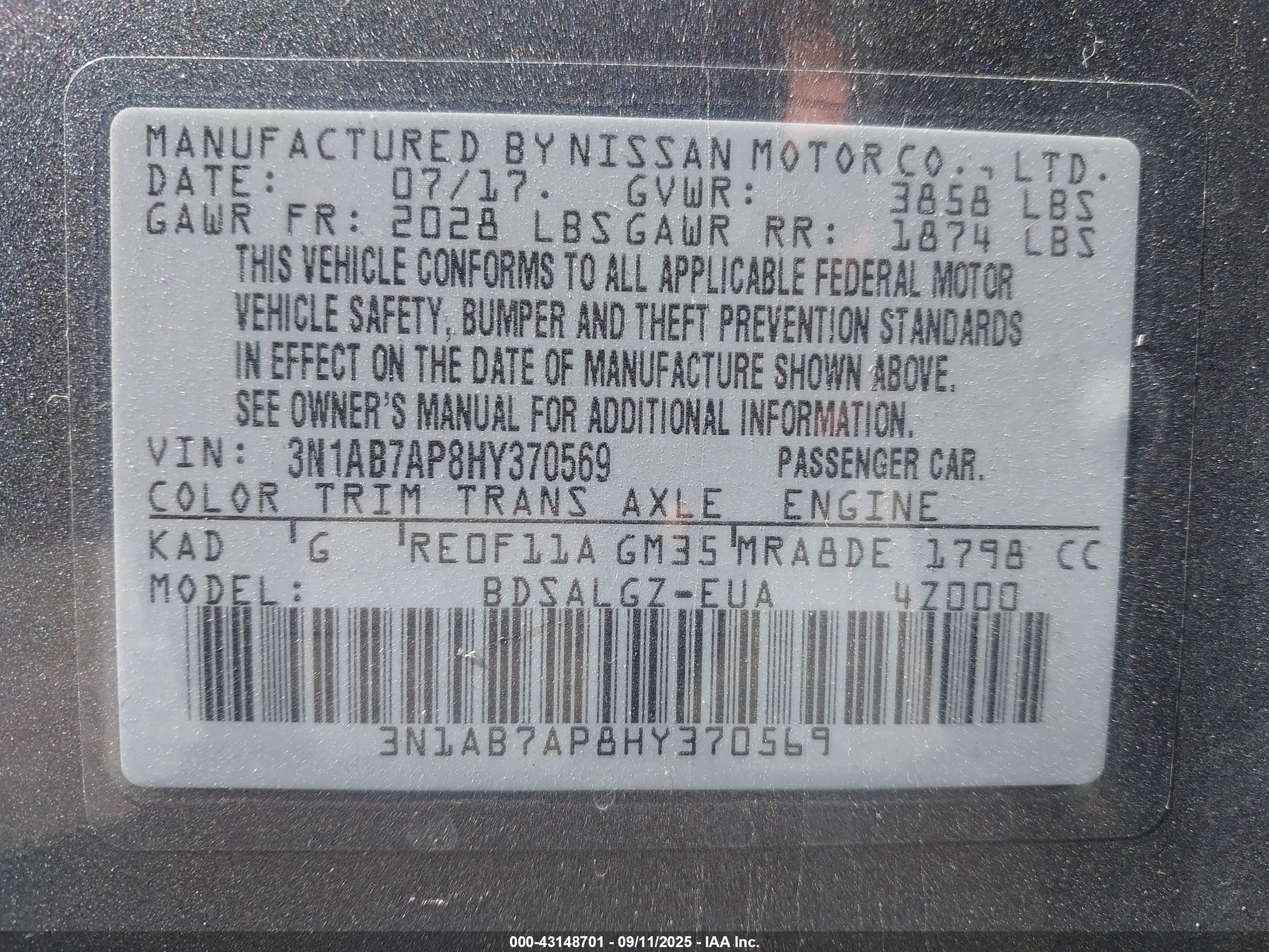 NISSAN SENTRA image 9