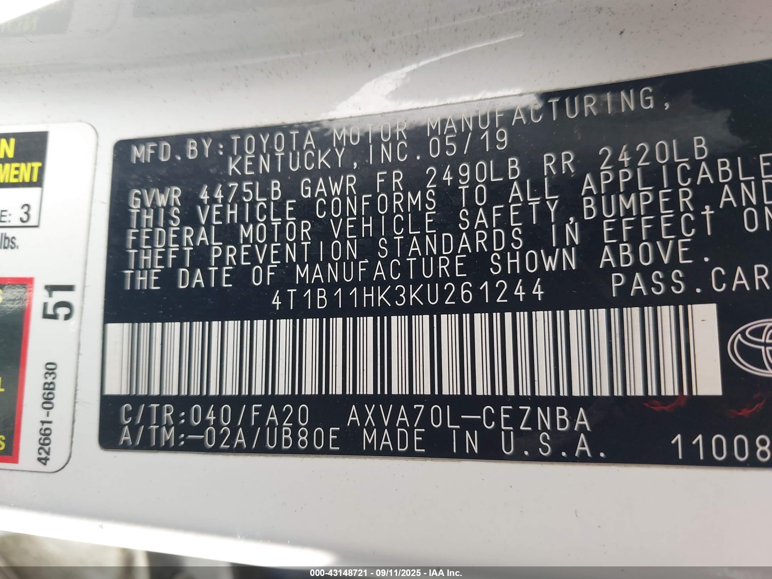 TOYOTA CAMRY image 9