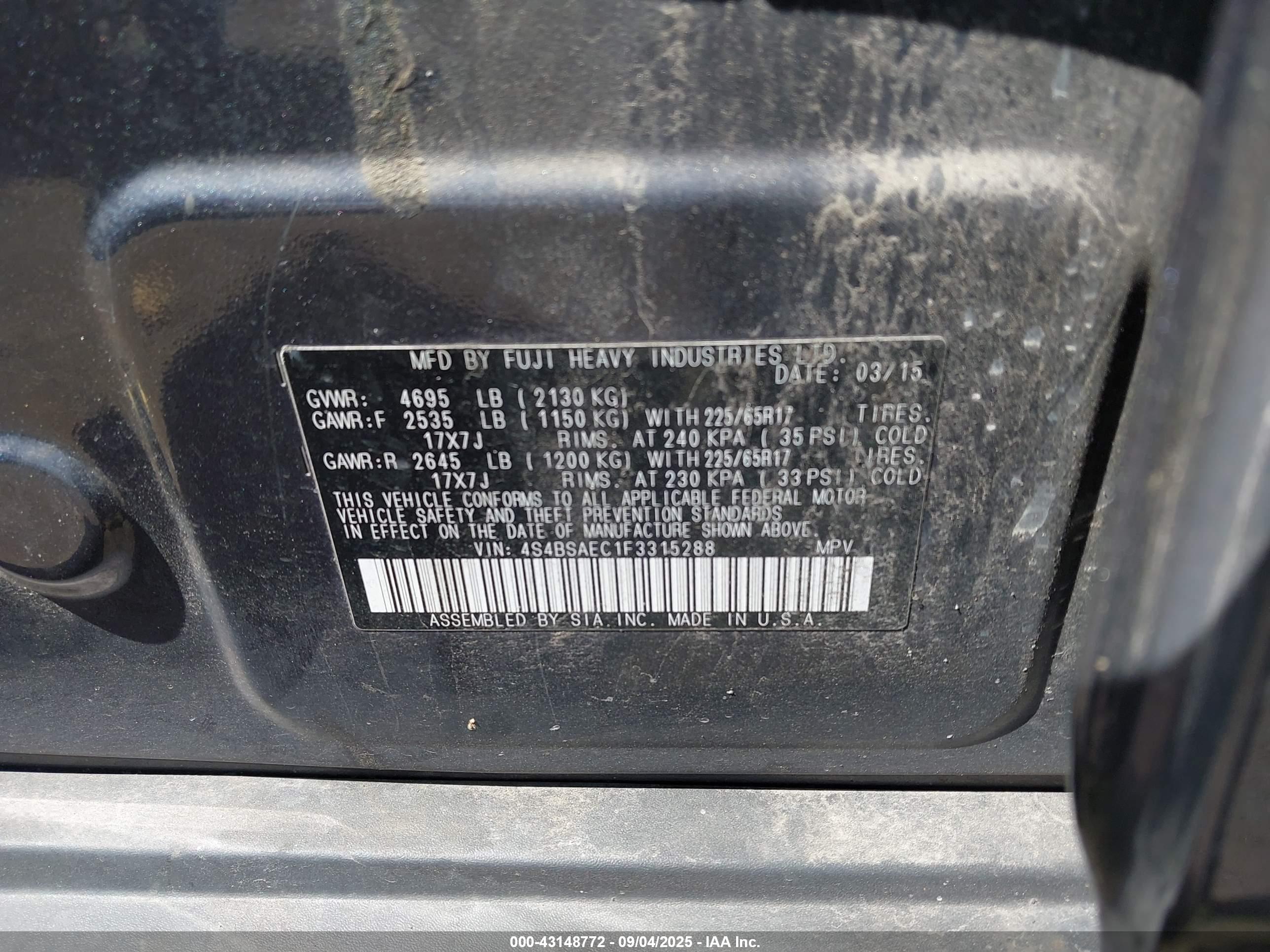 SUBARU OUTBACK image 9