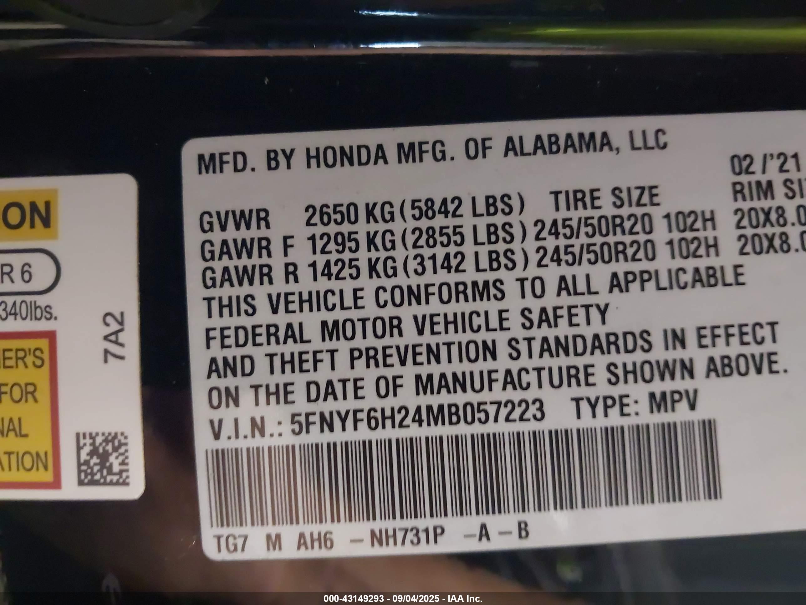HONDA PILOT image 9