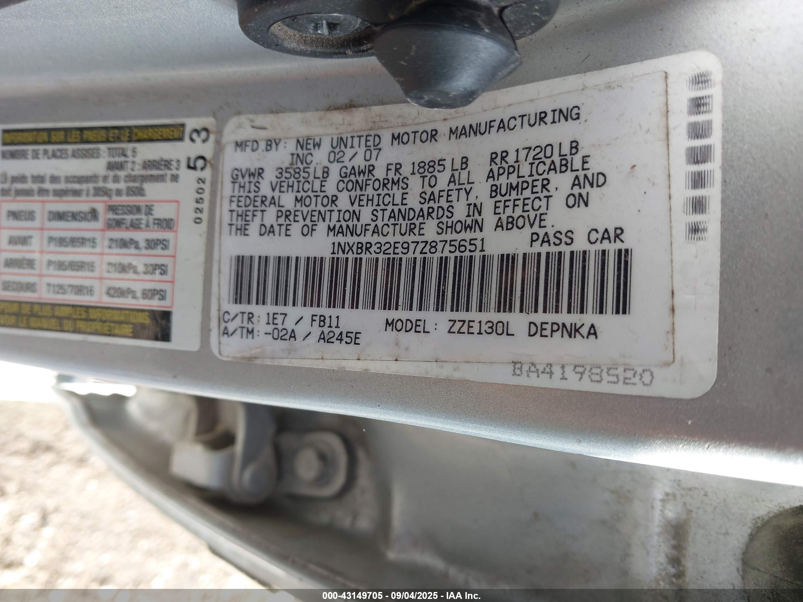 TOYOTA COROLLA image 9