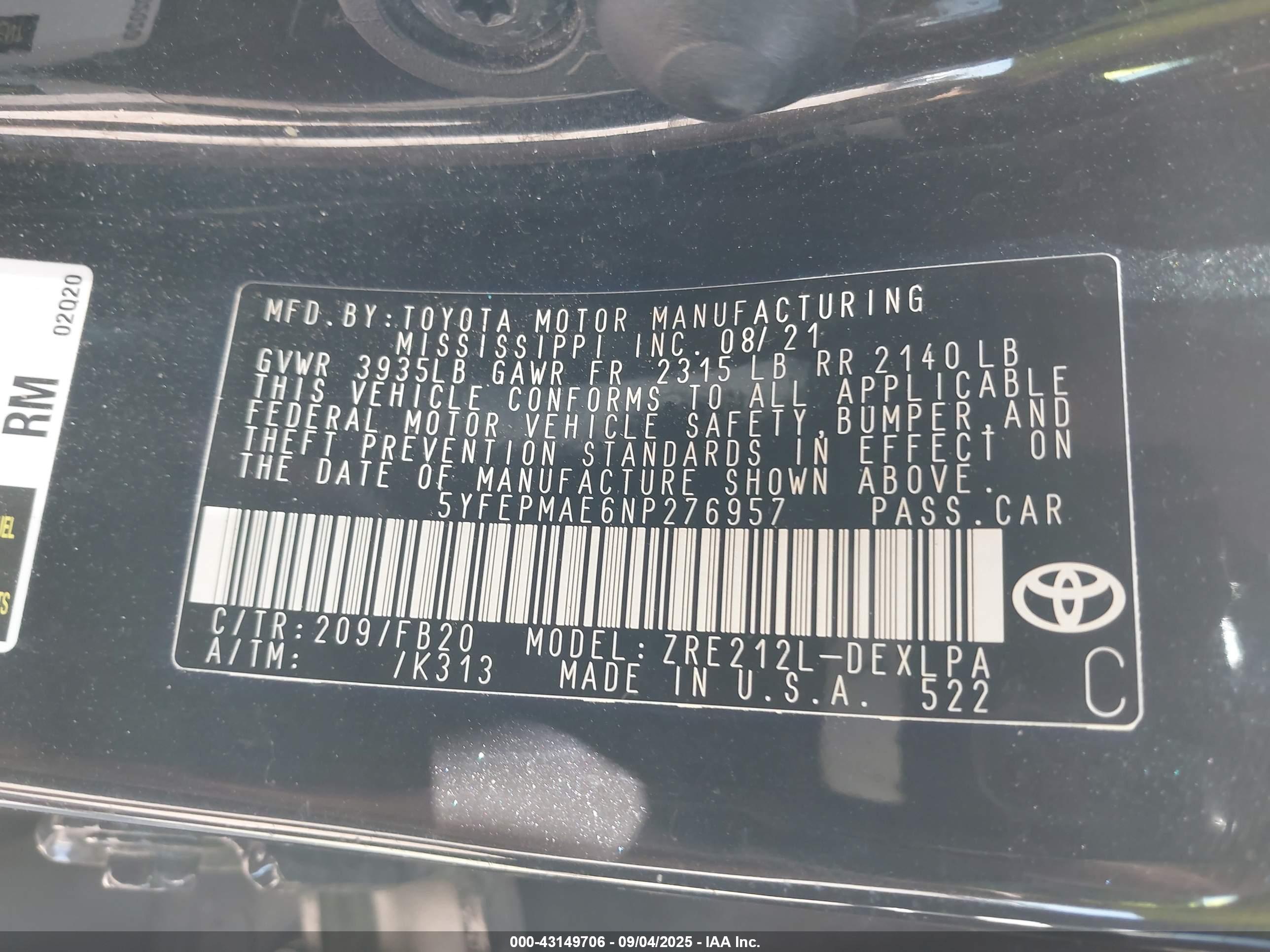 TOYOTA COROLLA image 9