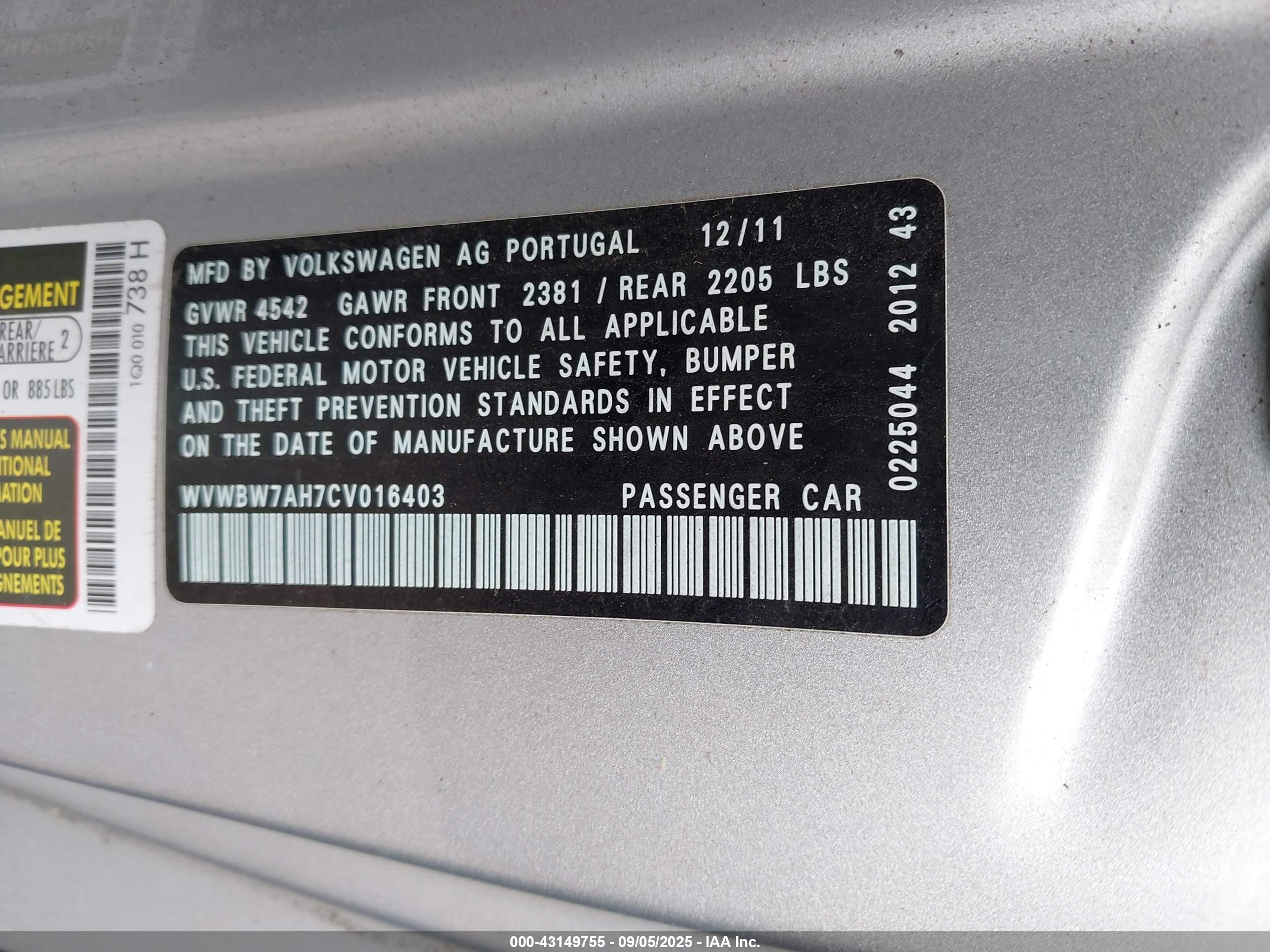 VOLKSWAGEN EOS image 9