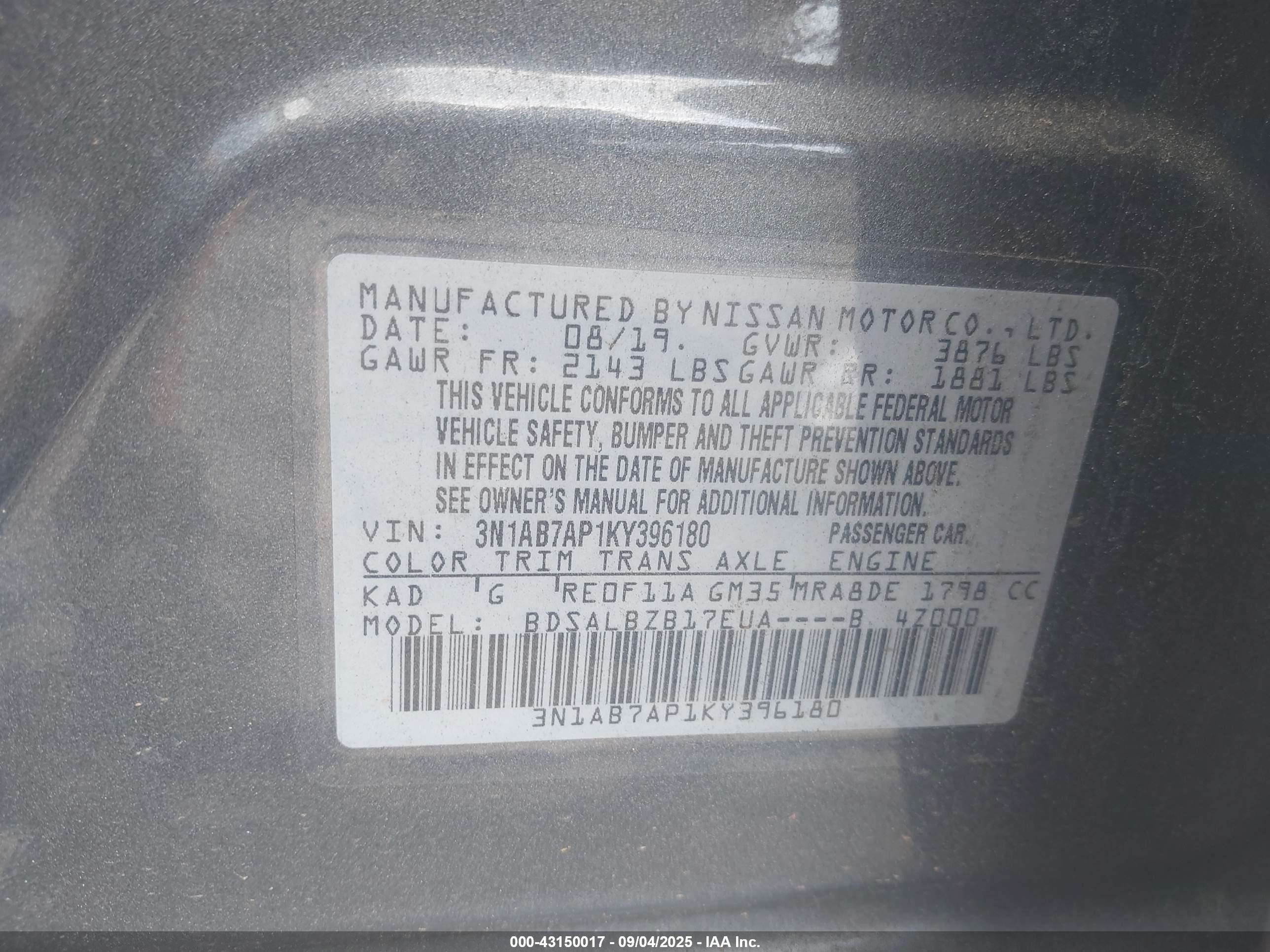 NISSAN SENTRA image 9